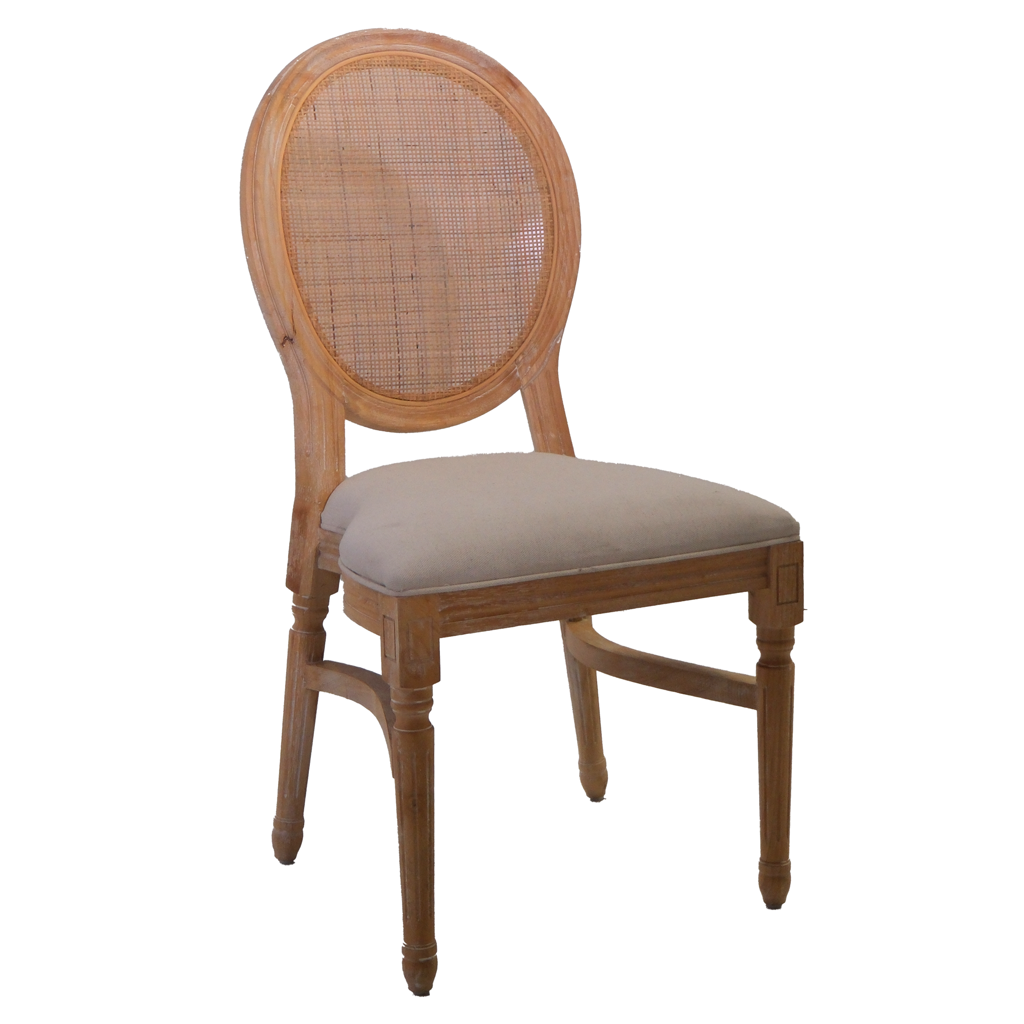 Natural Oak Cane Back Chair