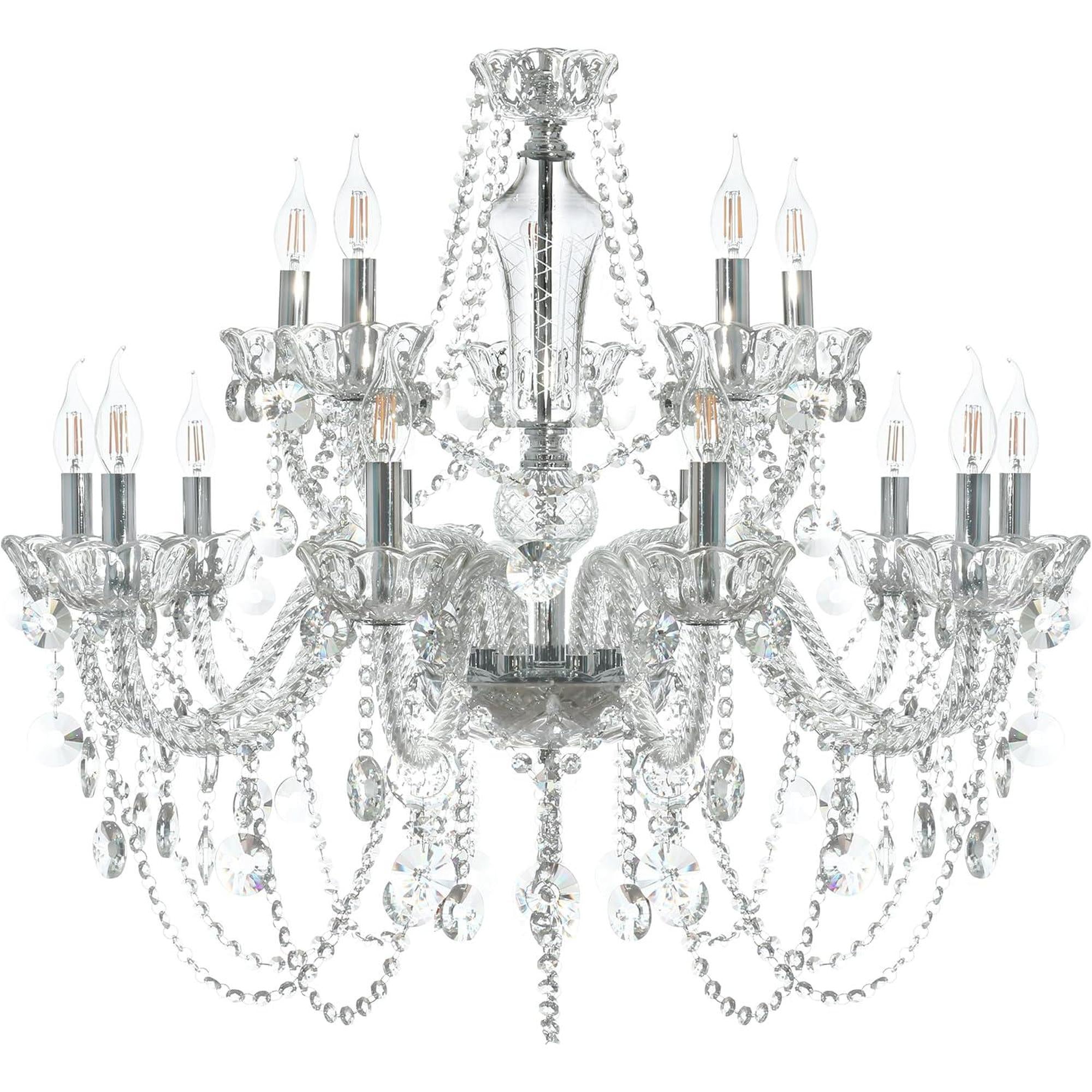 33″ High Crystal Chandelier