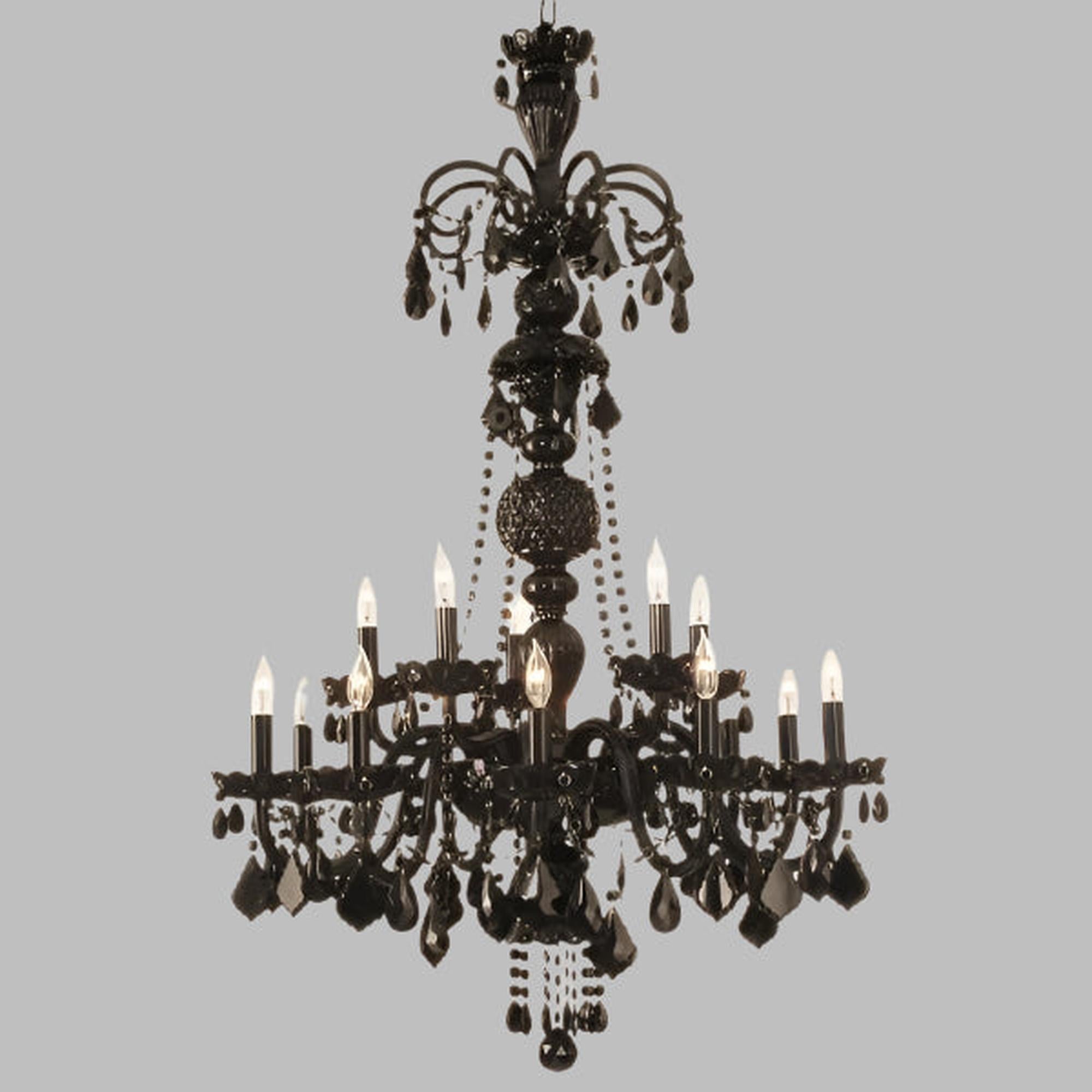 48″ Black Crystal Chandelier