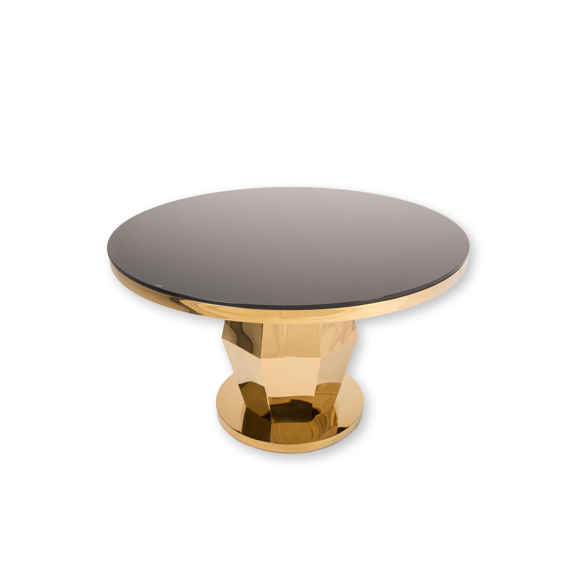 48″ Black Top w/ Gold Pyramid Base