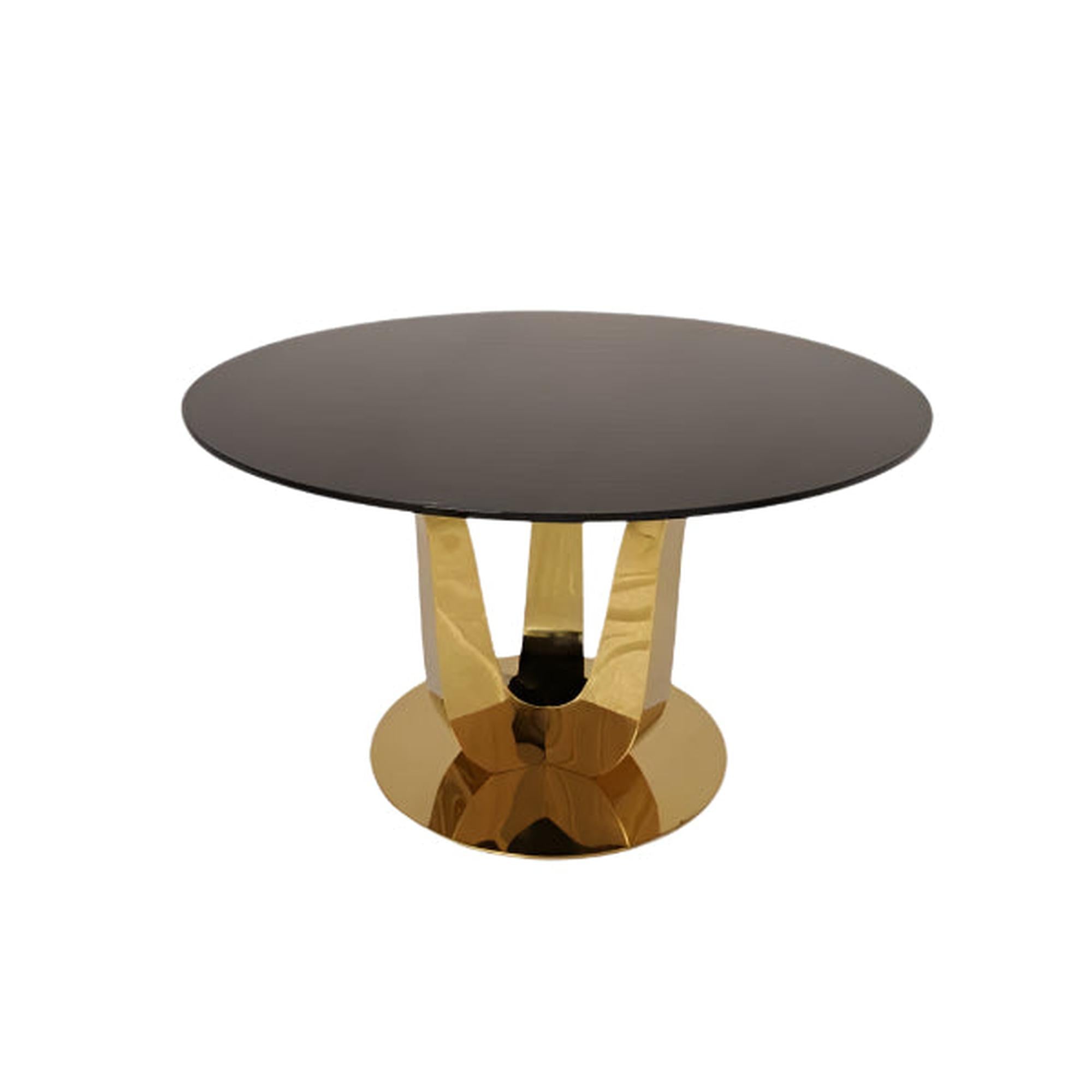 72″ Black Top w/ Gold Trifid Base