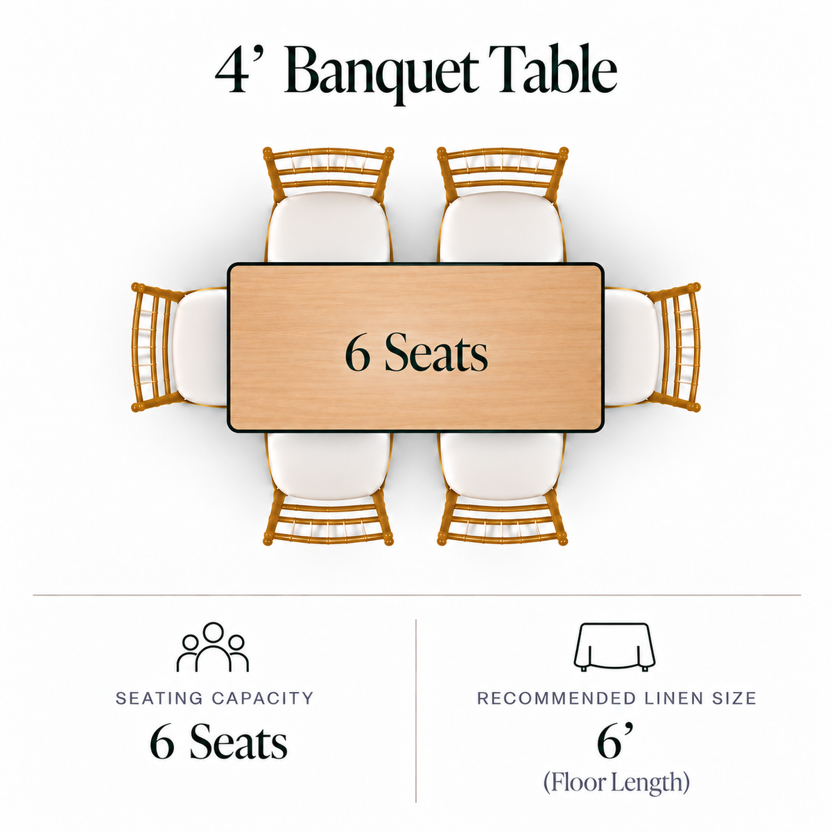 4′ Banquet Table