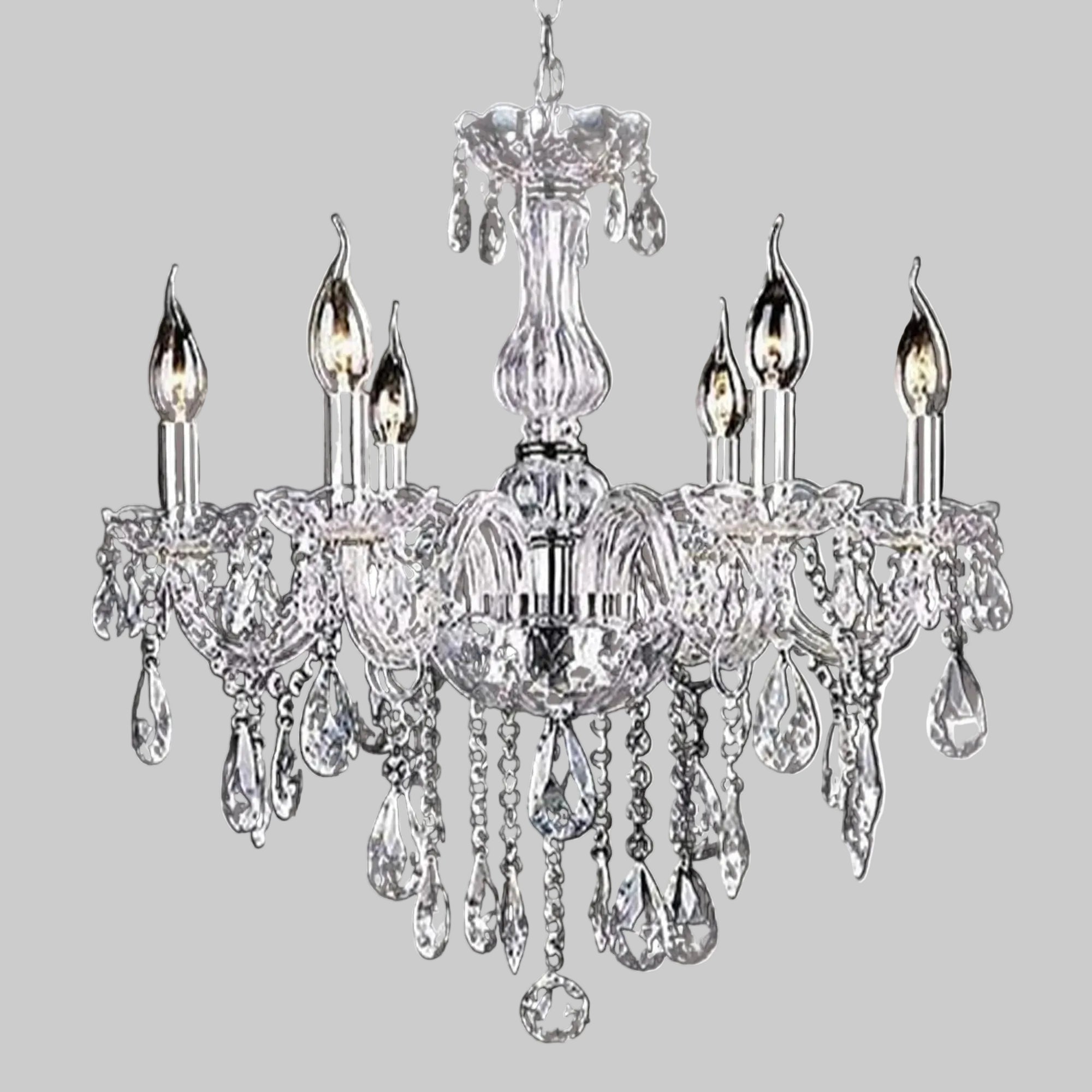 21″ High Crystal Chandelier