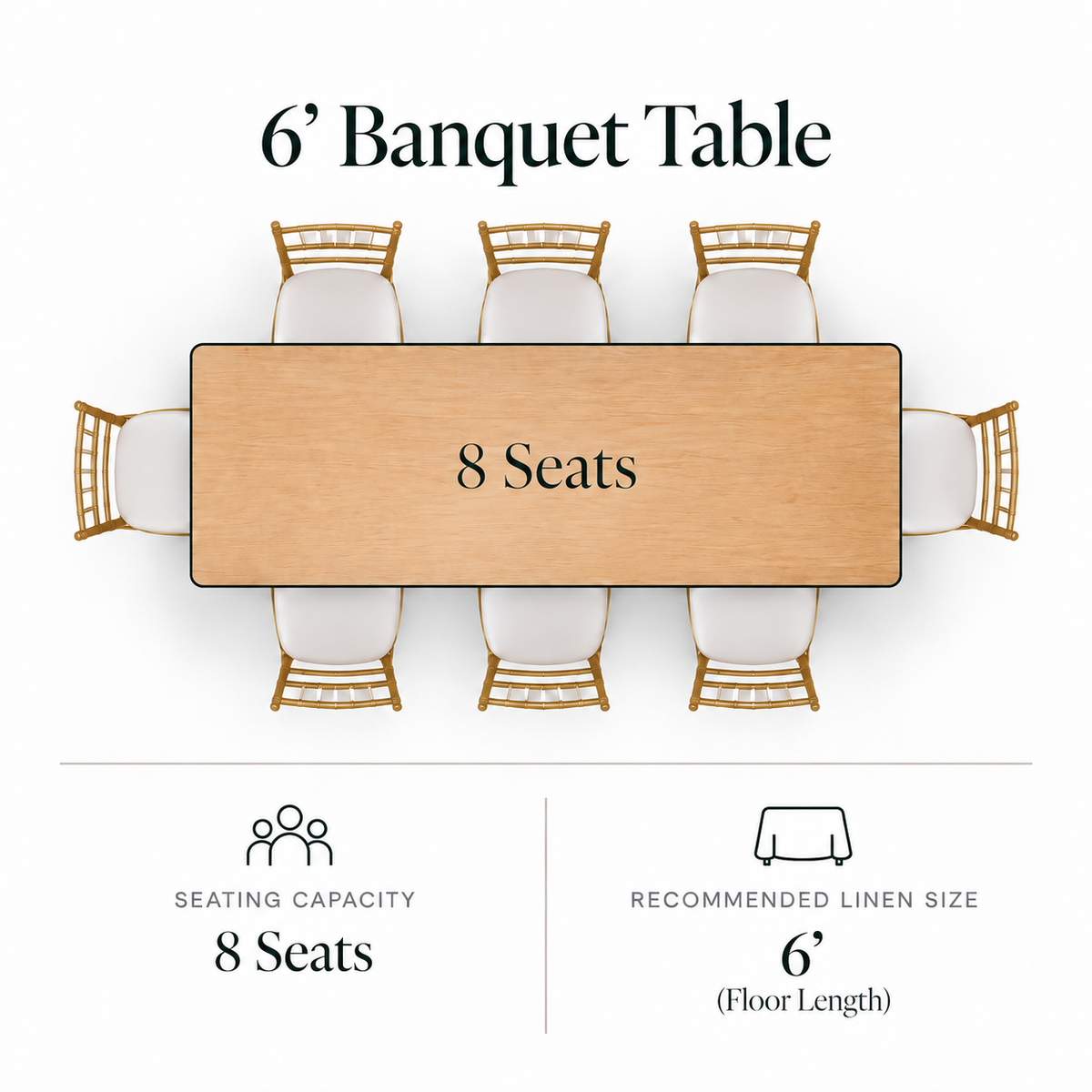 6′ Banquet Table