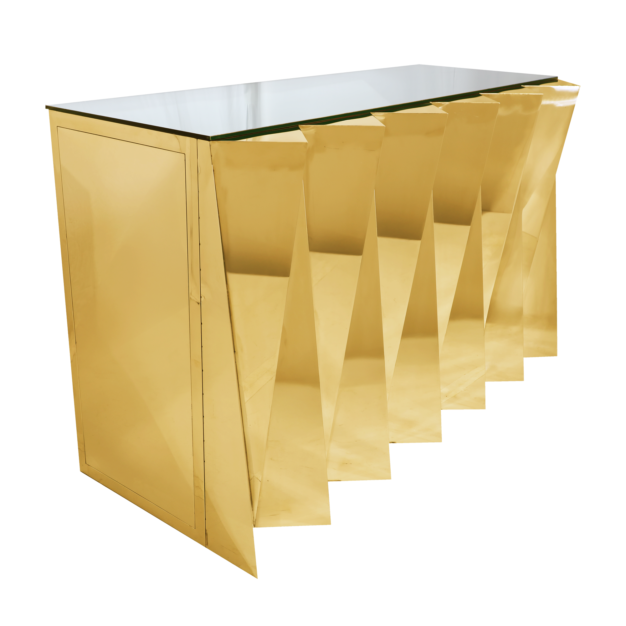 6' Gold Monarch Bar w/ Mirror Top