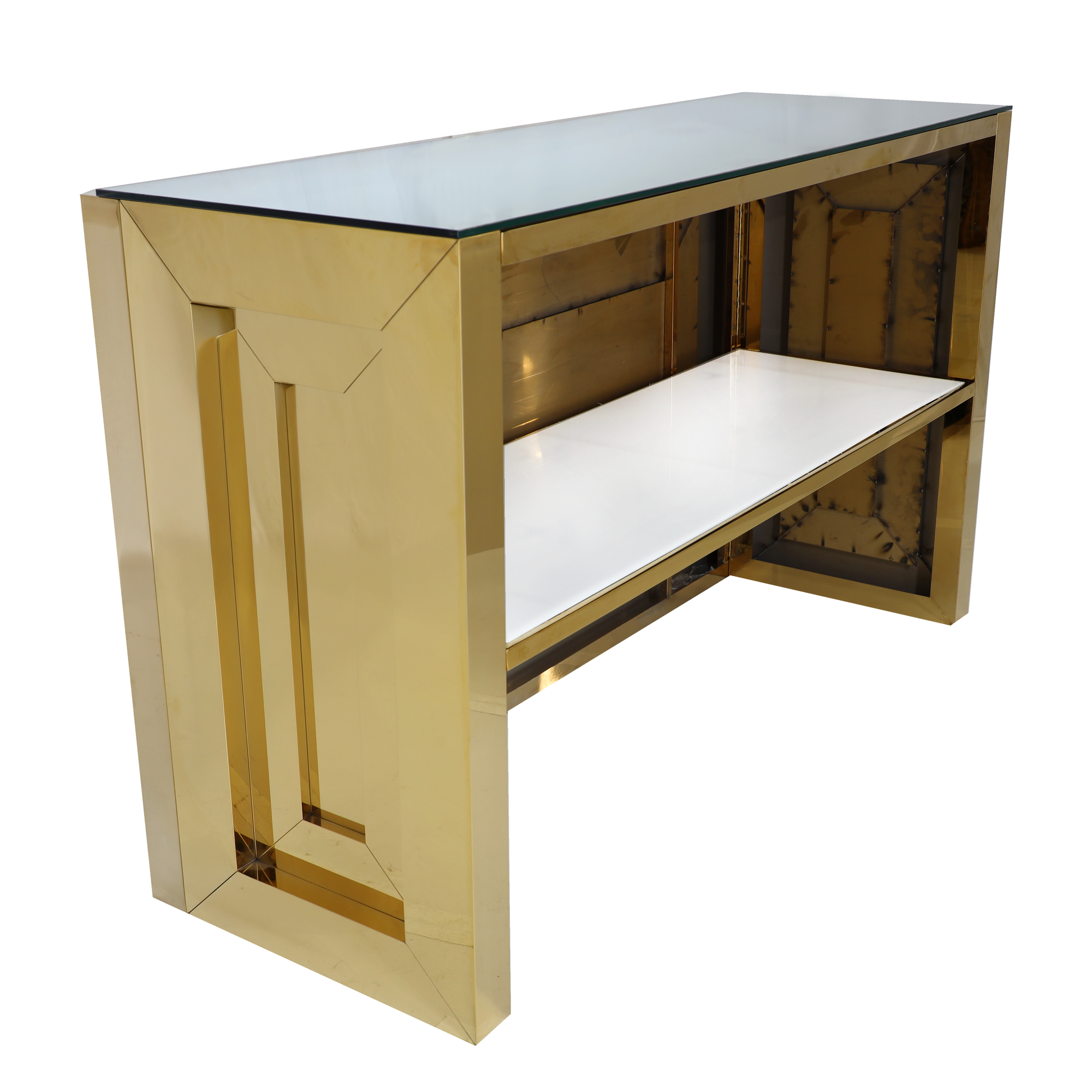 6' Gold Infinity Bar w/ Mirror Top