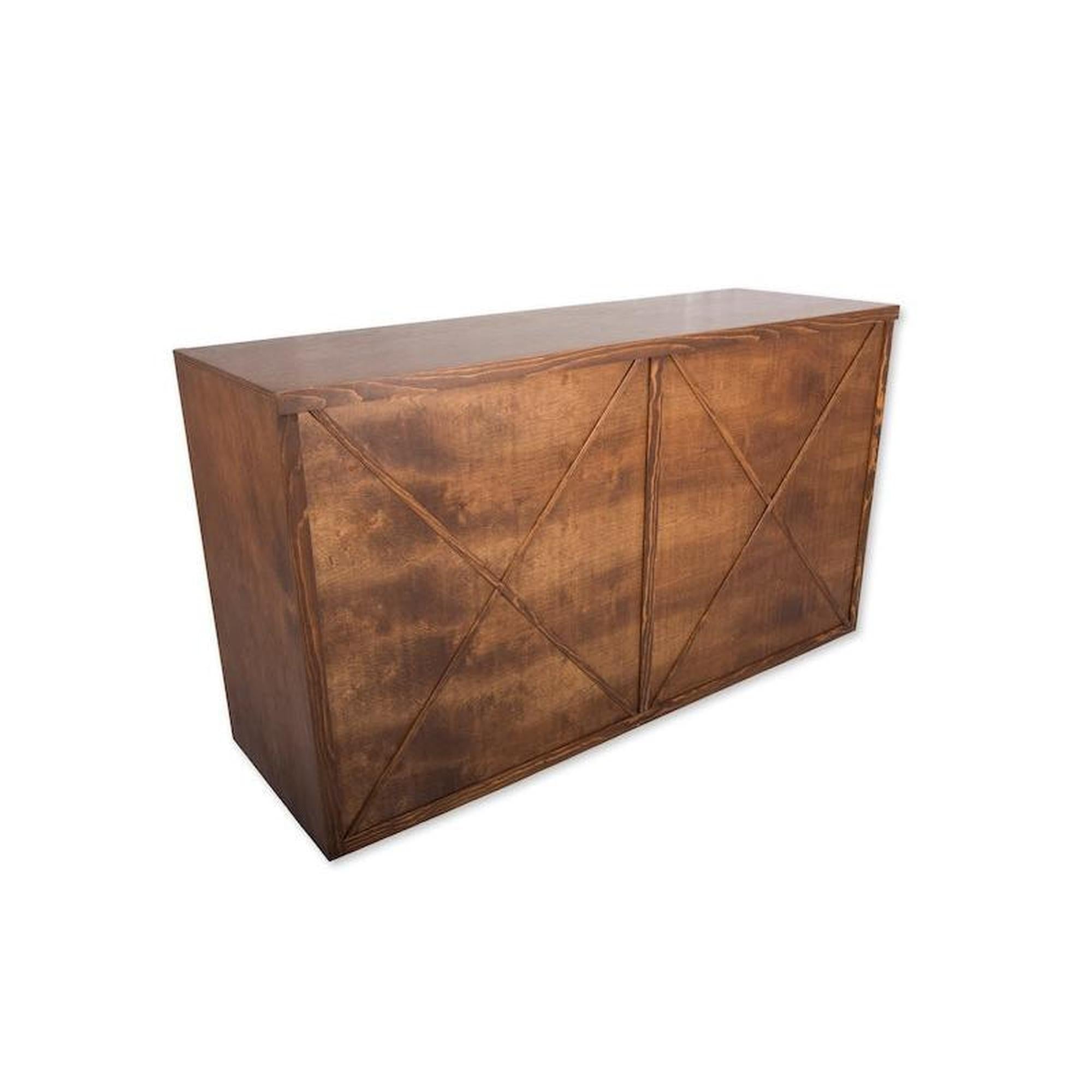 6′ Rustic Bar w/ Front X Design