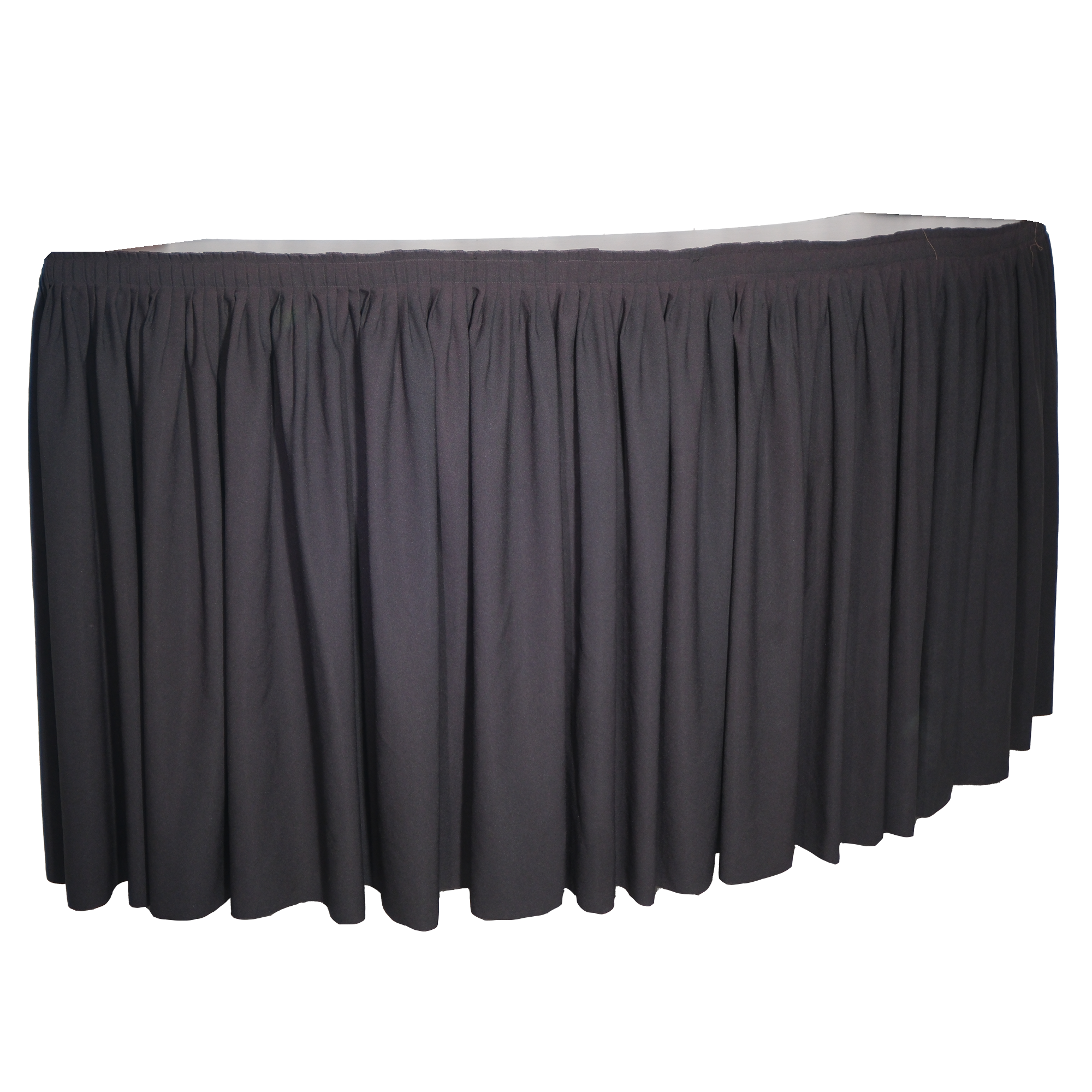 6′ Serpentine Bar Top Table w/ Skirting