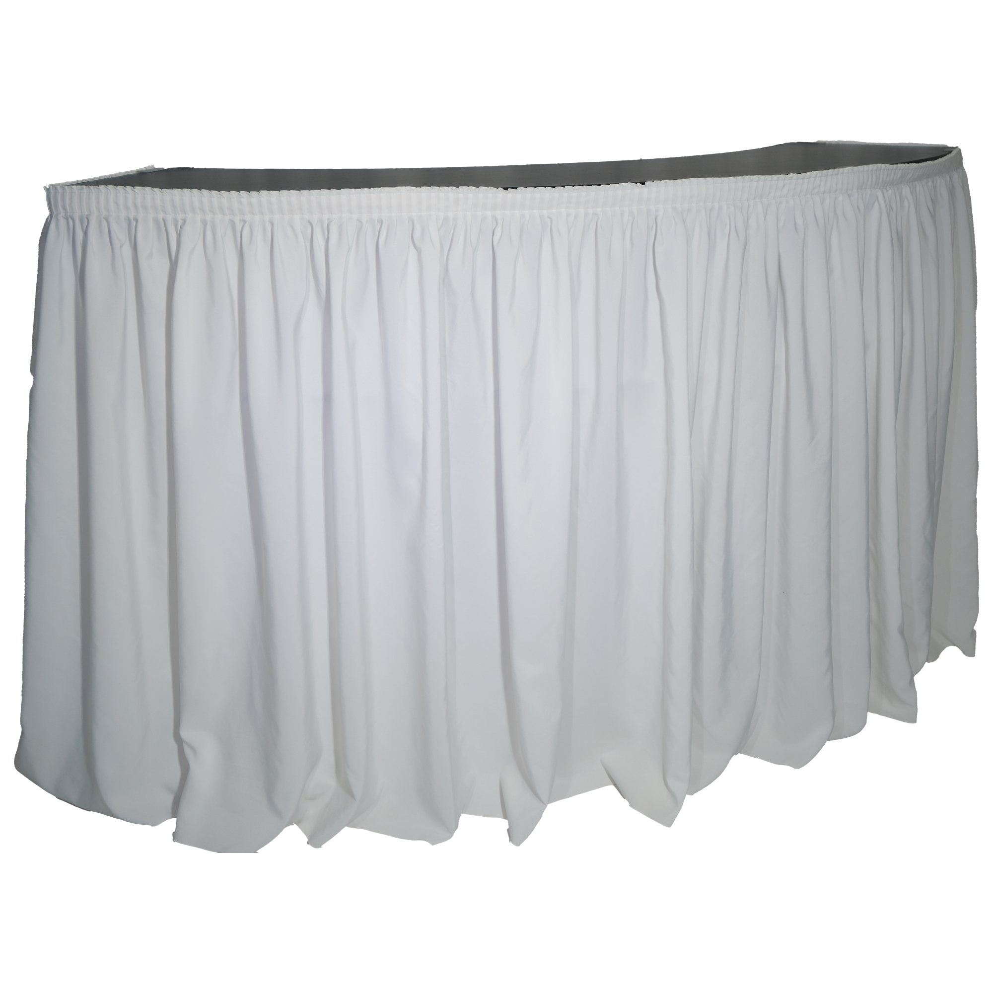 6′ Serpentine Bar Top Table w/ Skirting