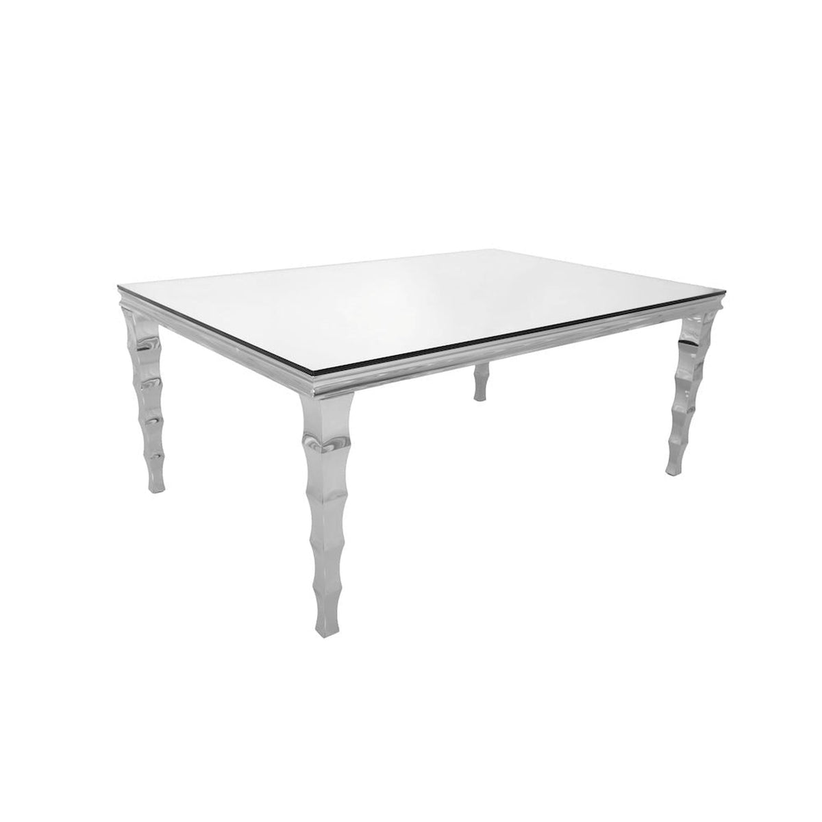 6′ Silver Hydra Table w/ Mirror Top