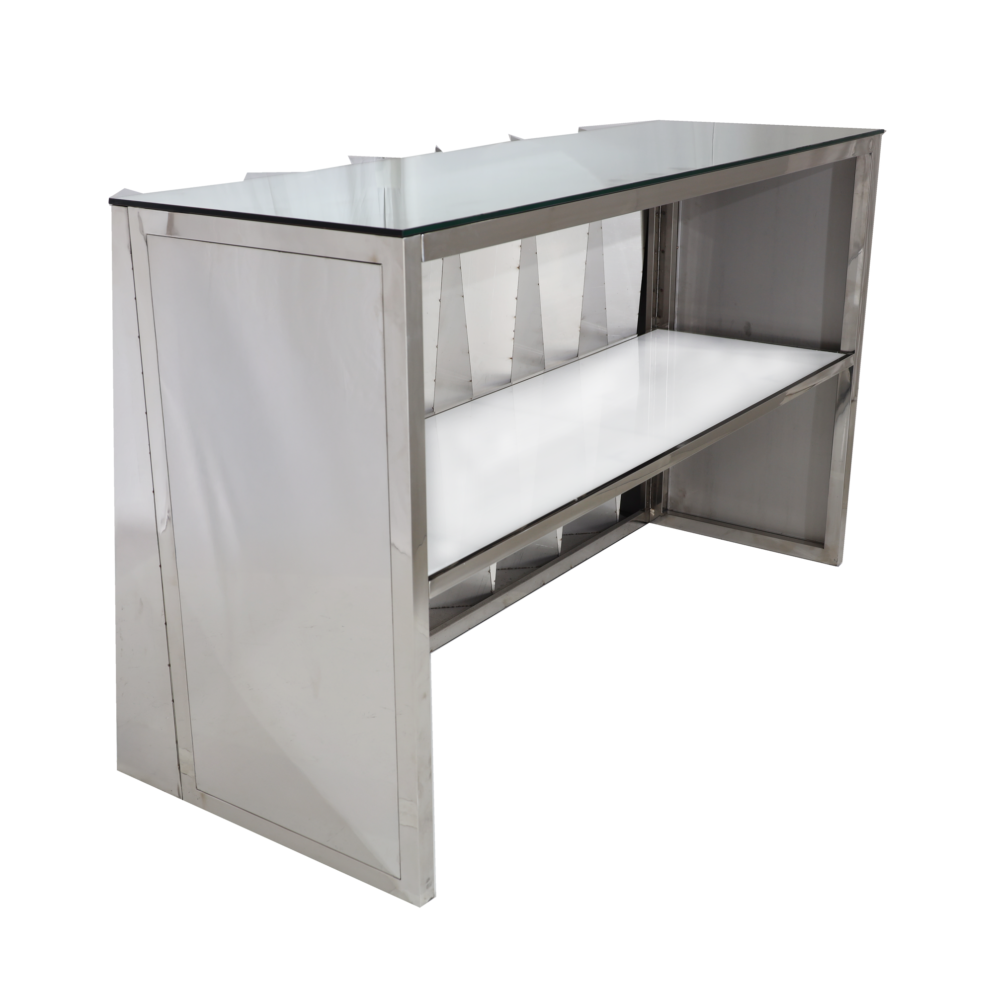 6' Silver Monarch Bar w/ Mirror Top