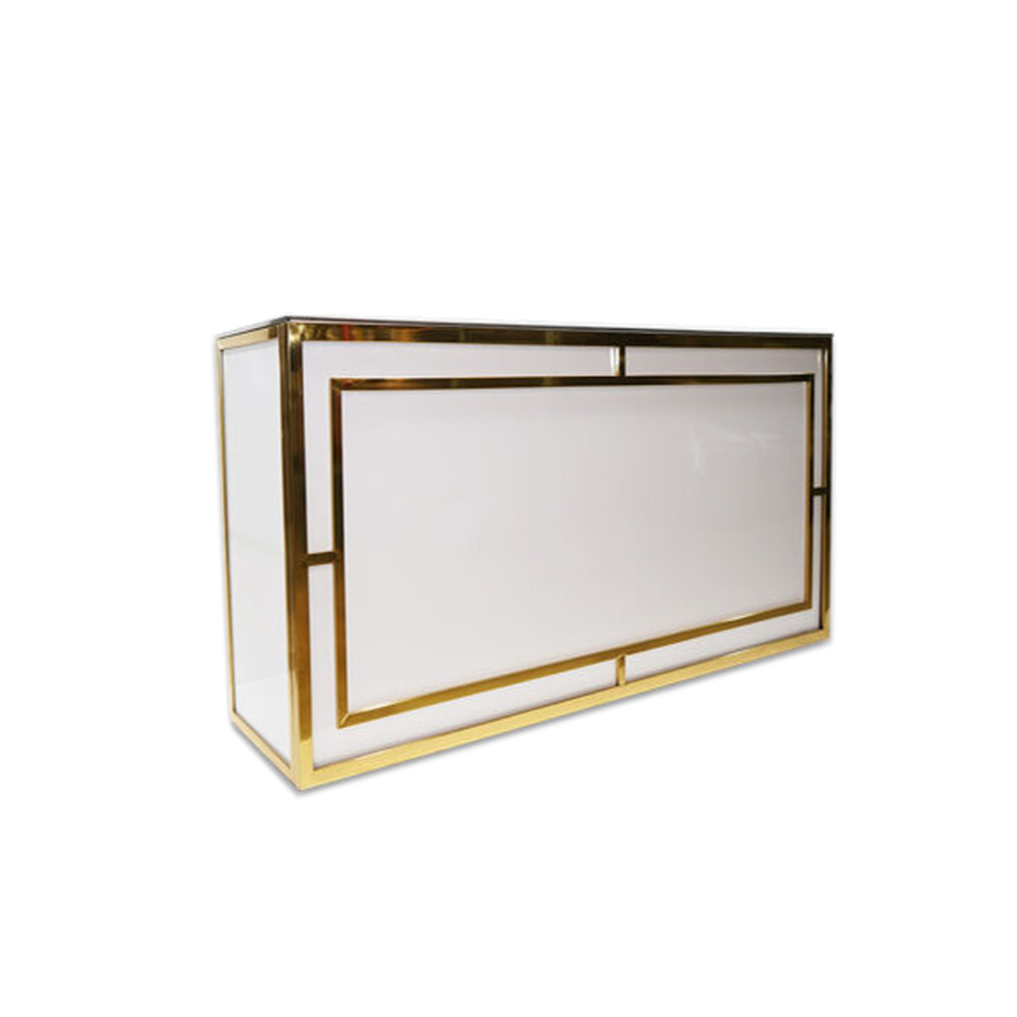 6' White & Gold Cecilia Bar