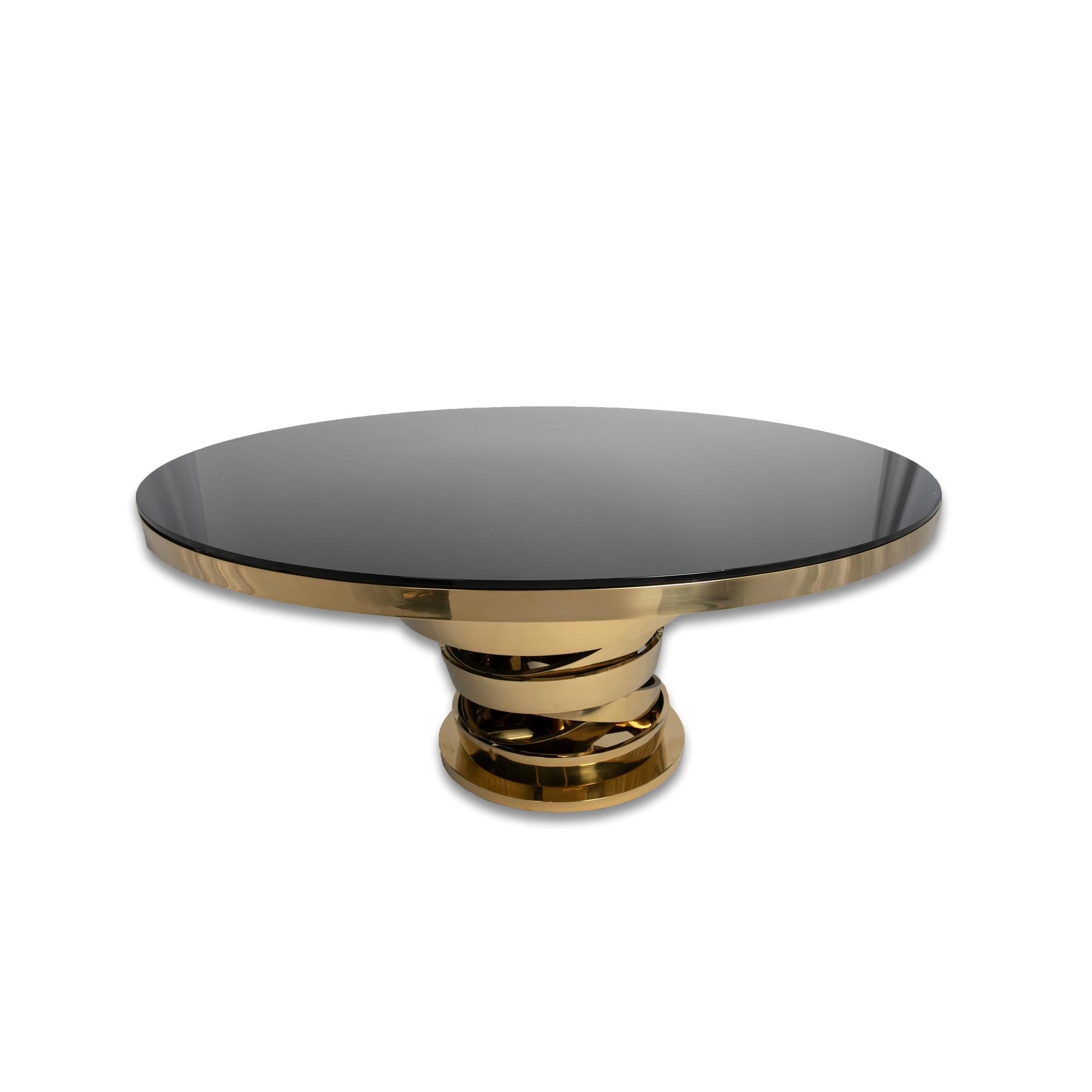 72″ Black Top w/ Gold Spiral Base
