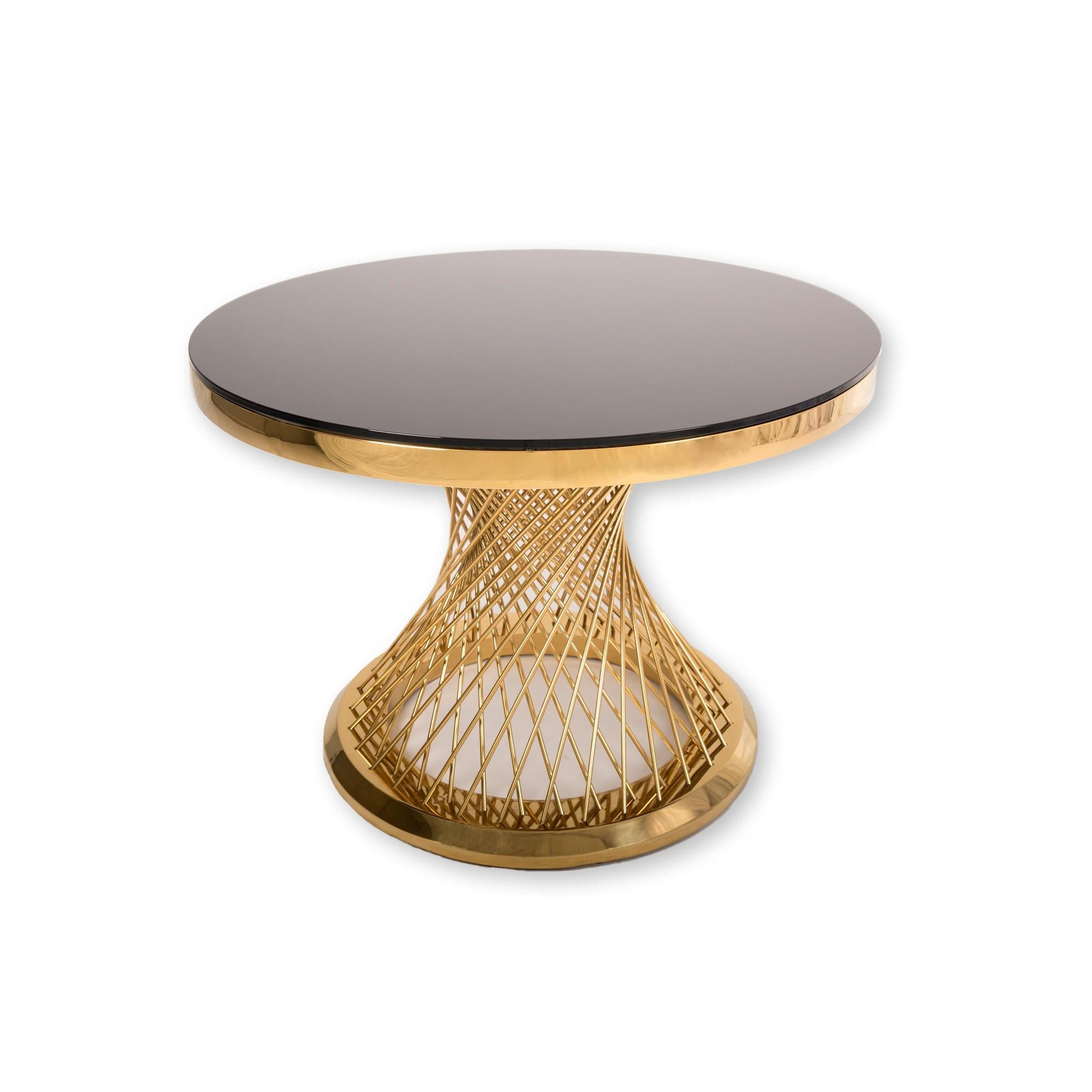 72″ Black Top w/ Gold Wired Base