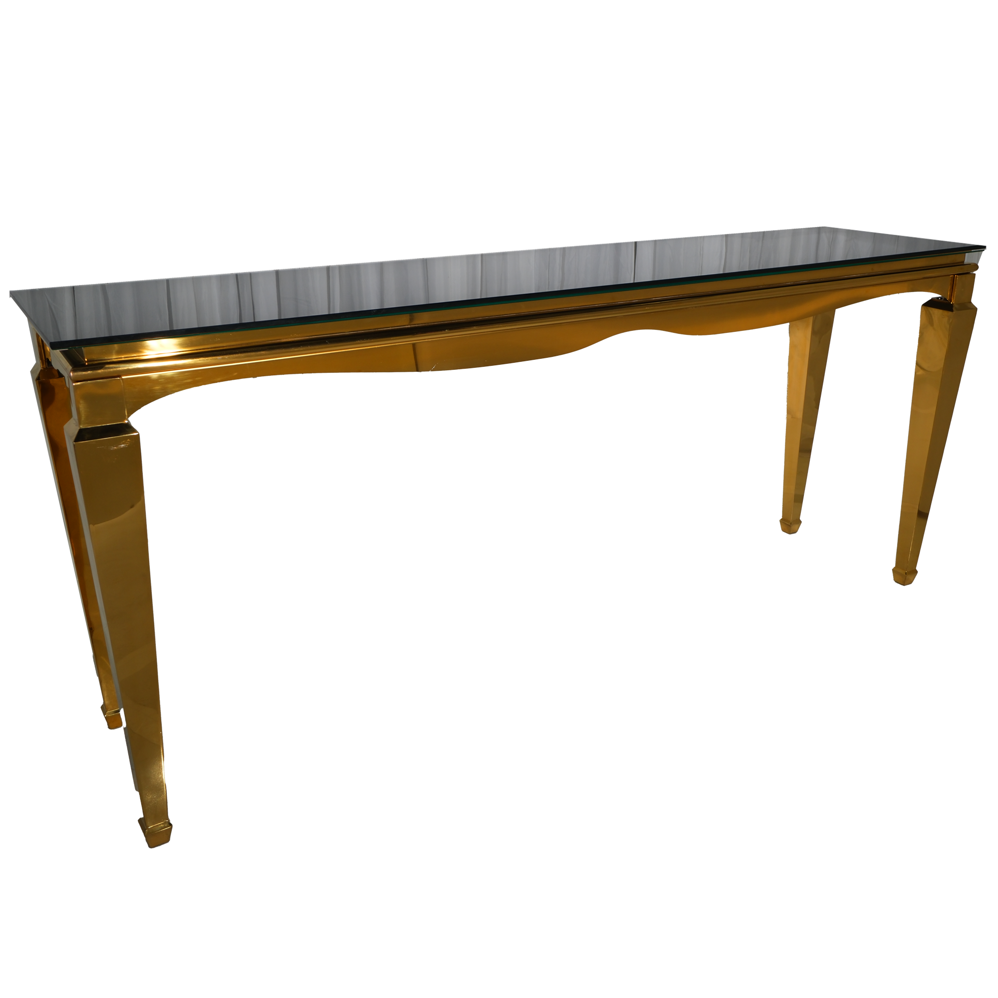 8′ Gold Communal High Table w/ Mirror or Black Top
