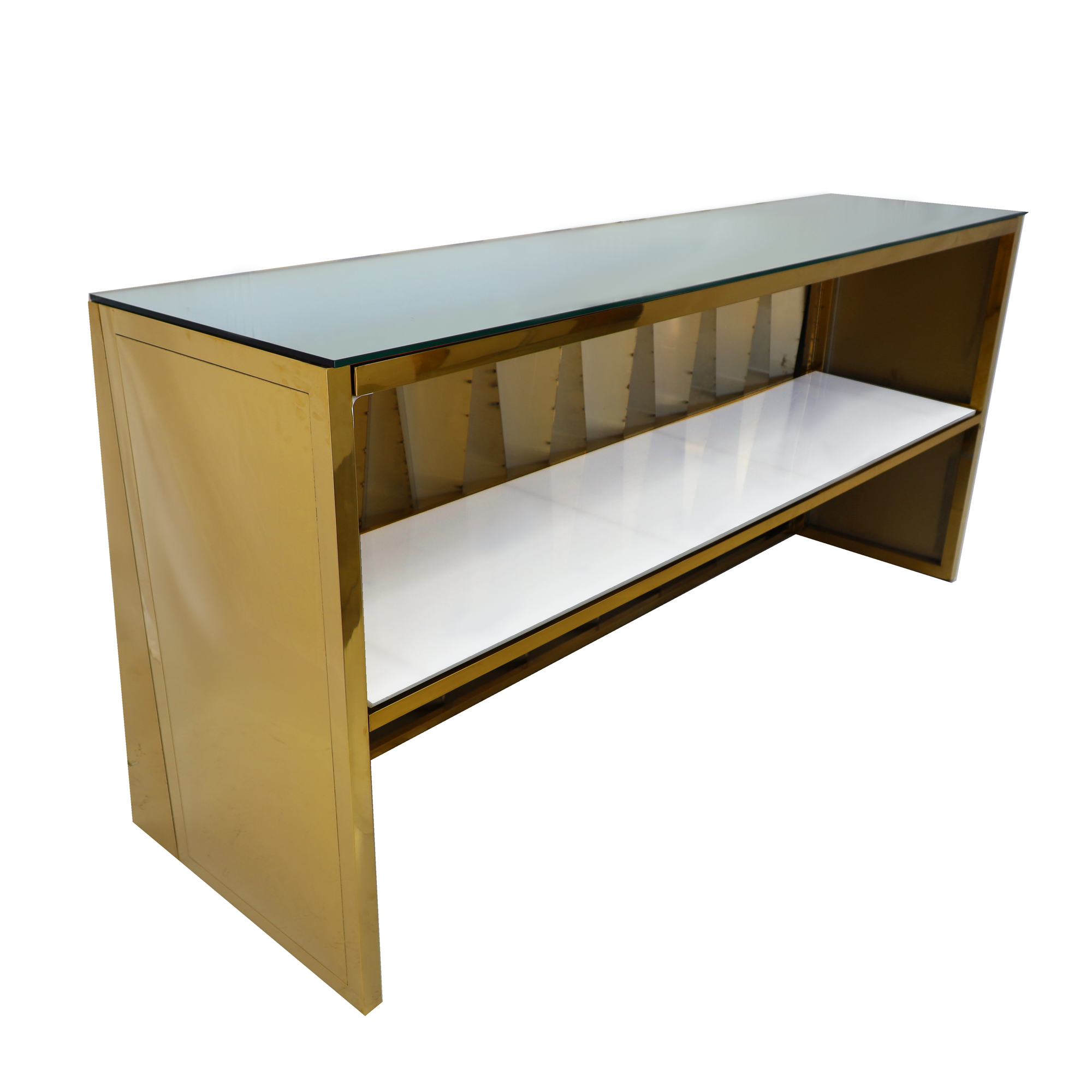 8' Gold Monarch Bar w/ Mirror Top