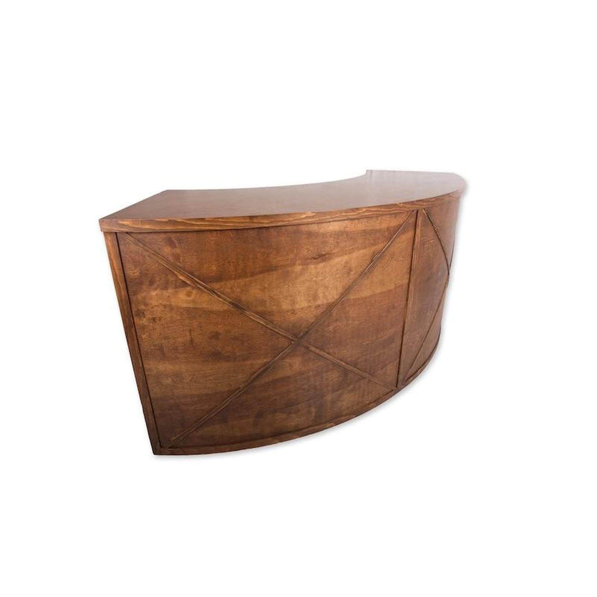 8′ Serpentine Rustic Bar w/ Front X Design