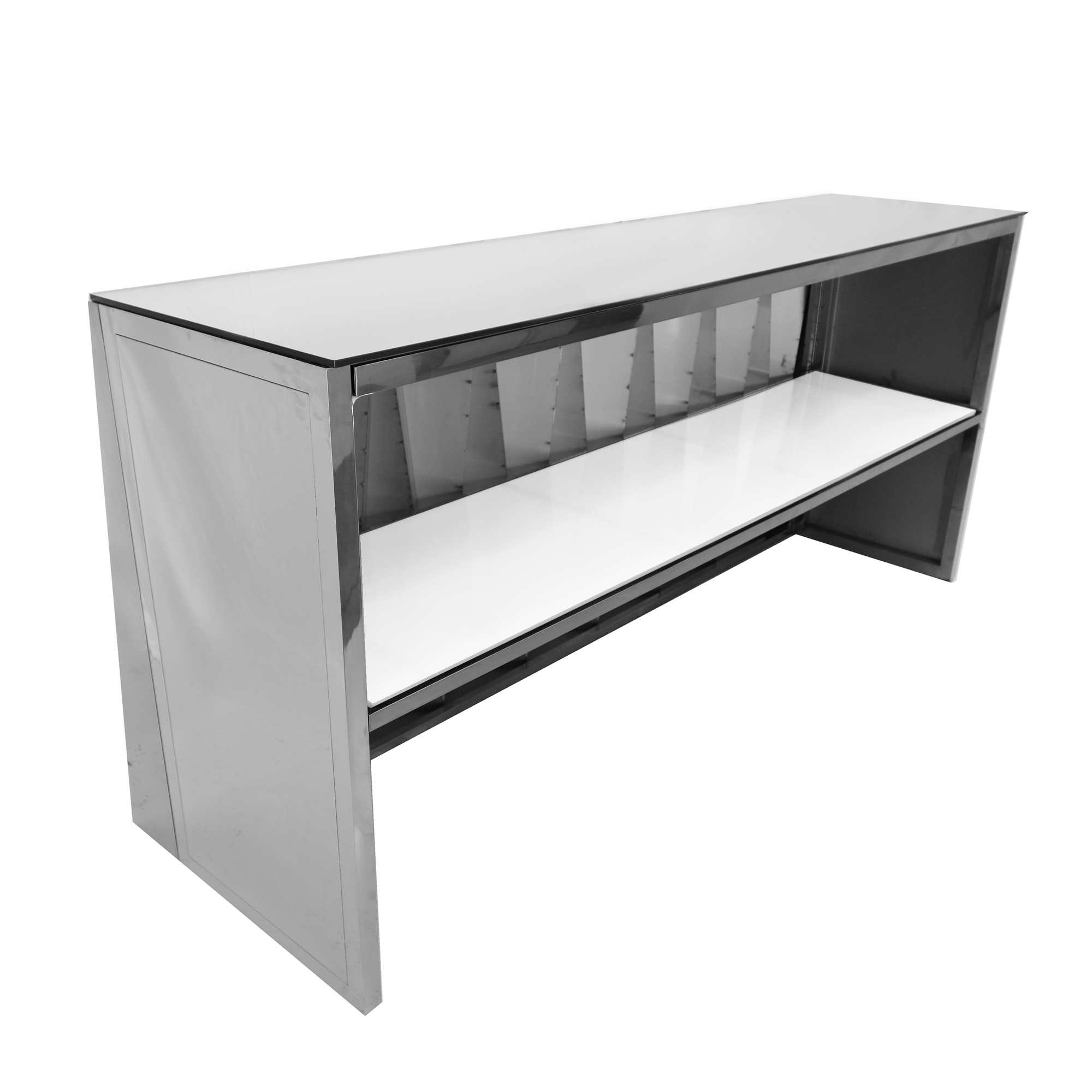 8' Silver Monarch Bar w/ Mirror Top