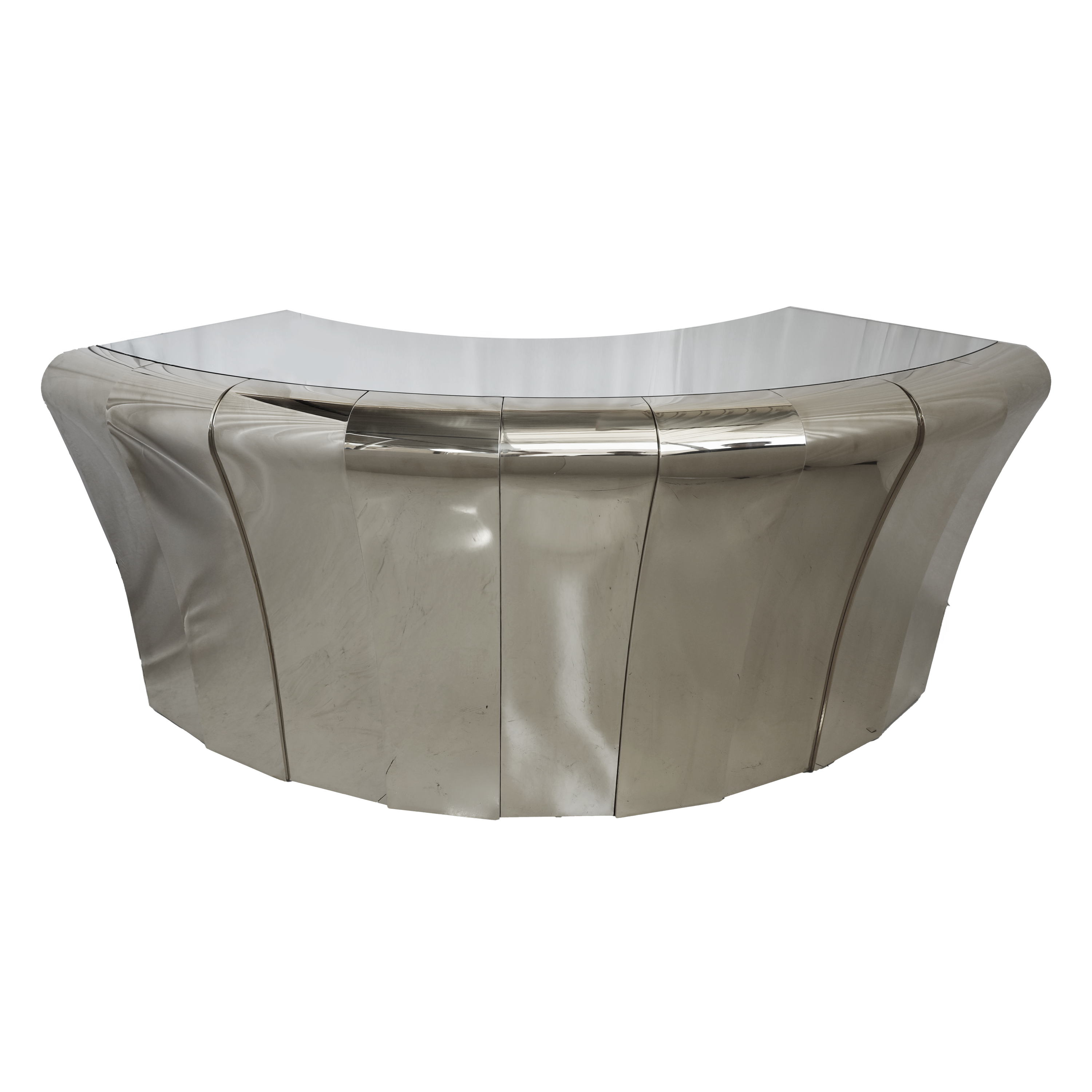 9' Silver Serpentine Bar w/ Mirror Top