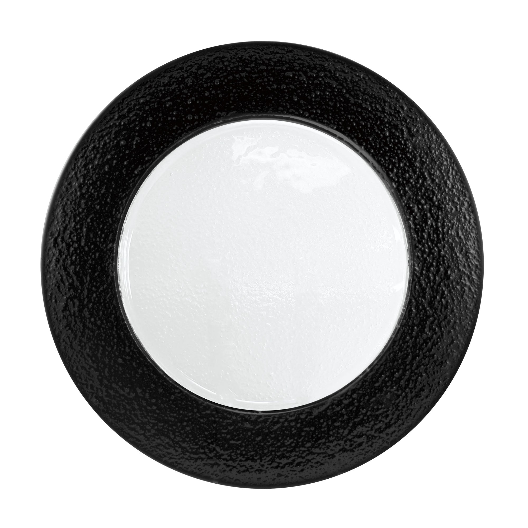 Textured Black Banded Charger Plate
