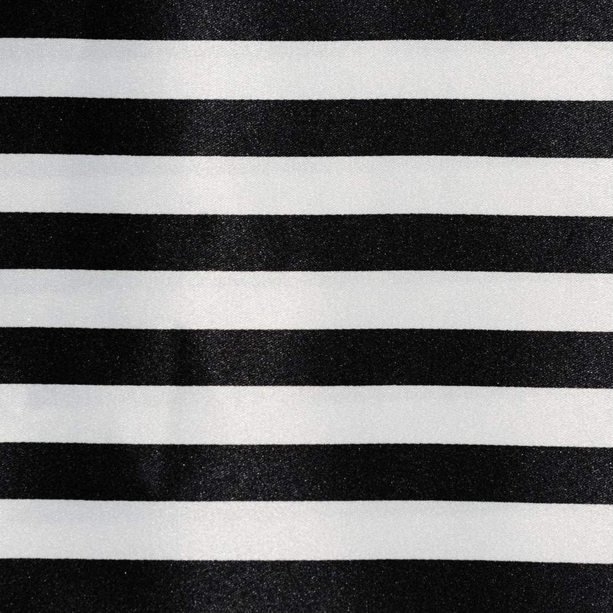 Black & White Stripped Lamour Fabric