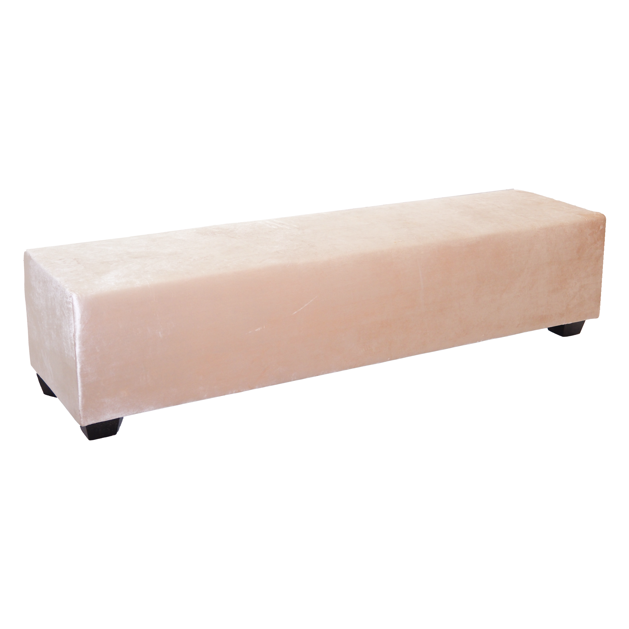 Champagne Velvet Narrow Angel Ottoman