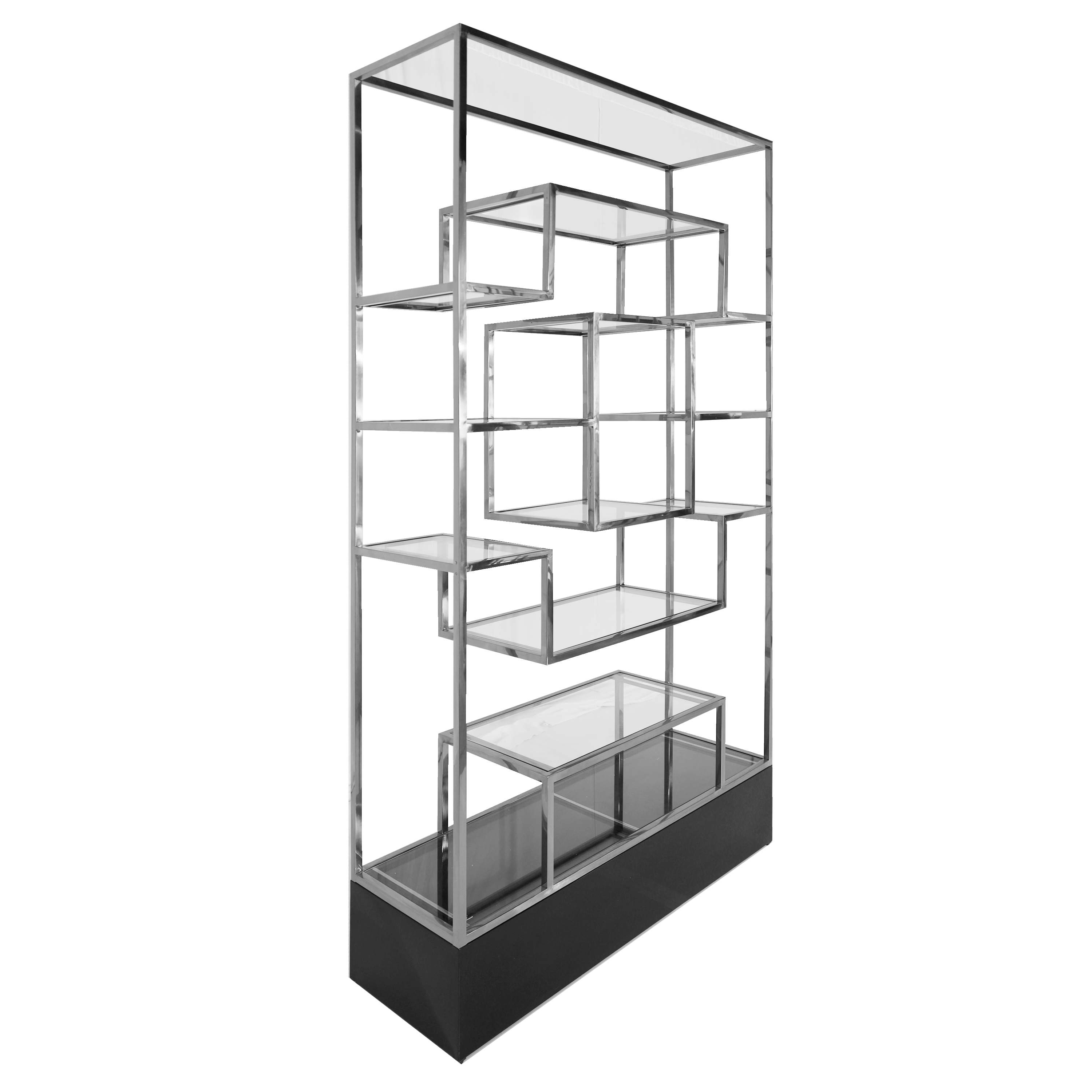 Silver Eclipse Shelf w/ Black Base
