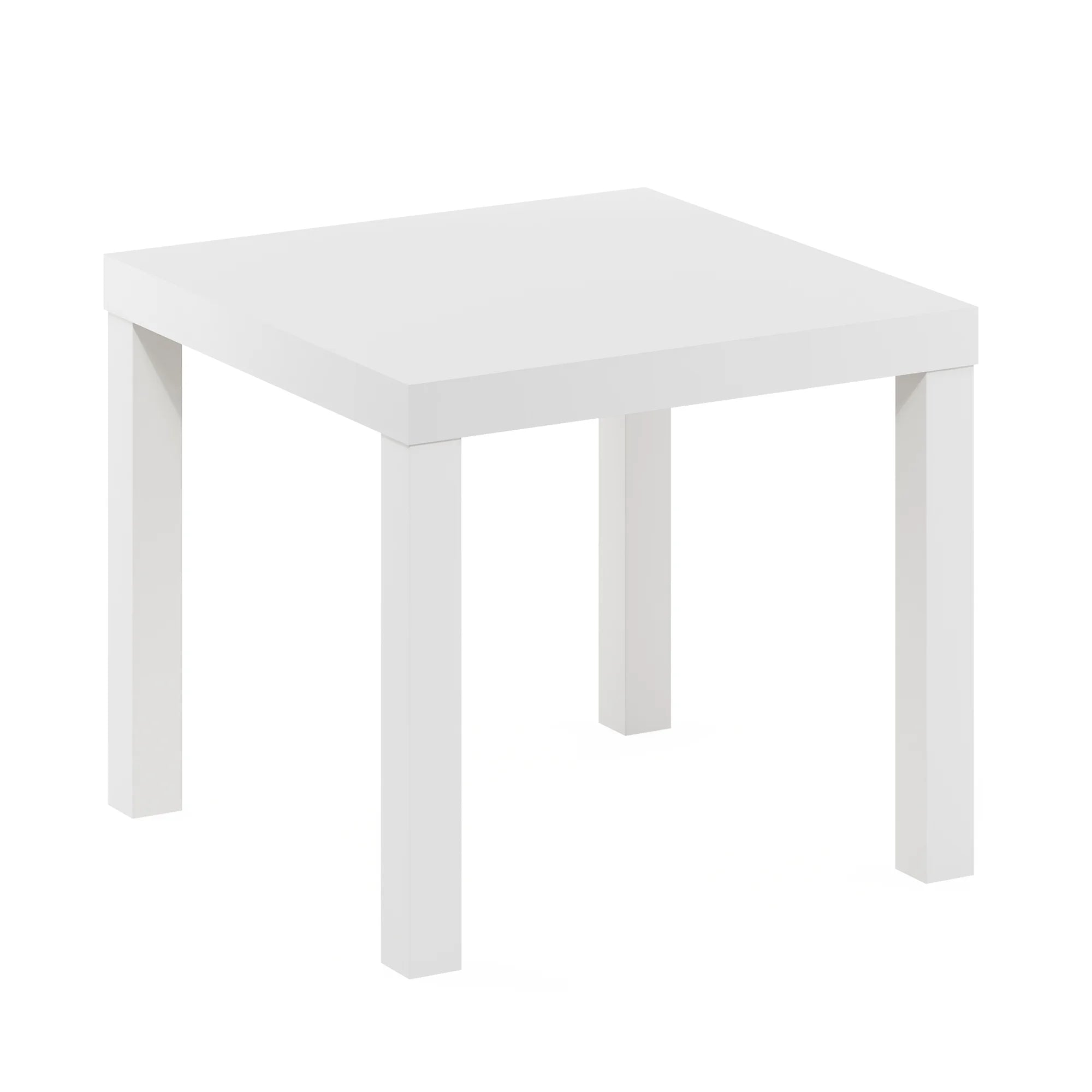24″ Square White Side Table