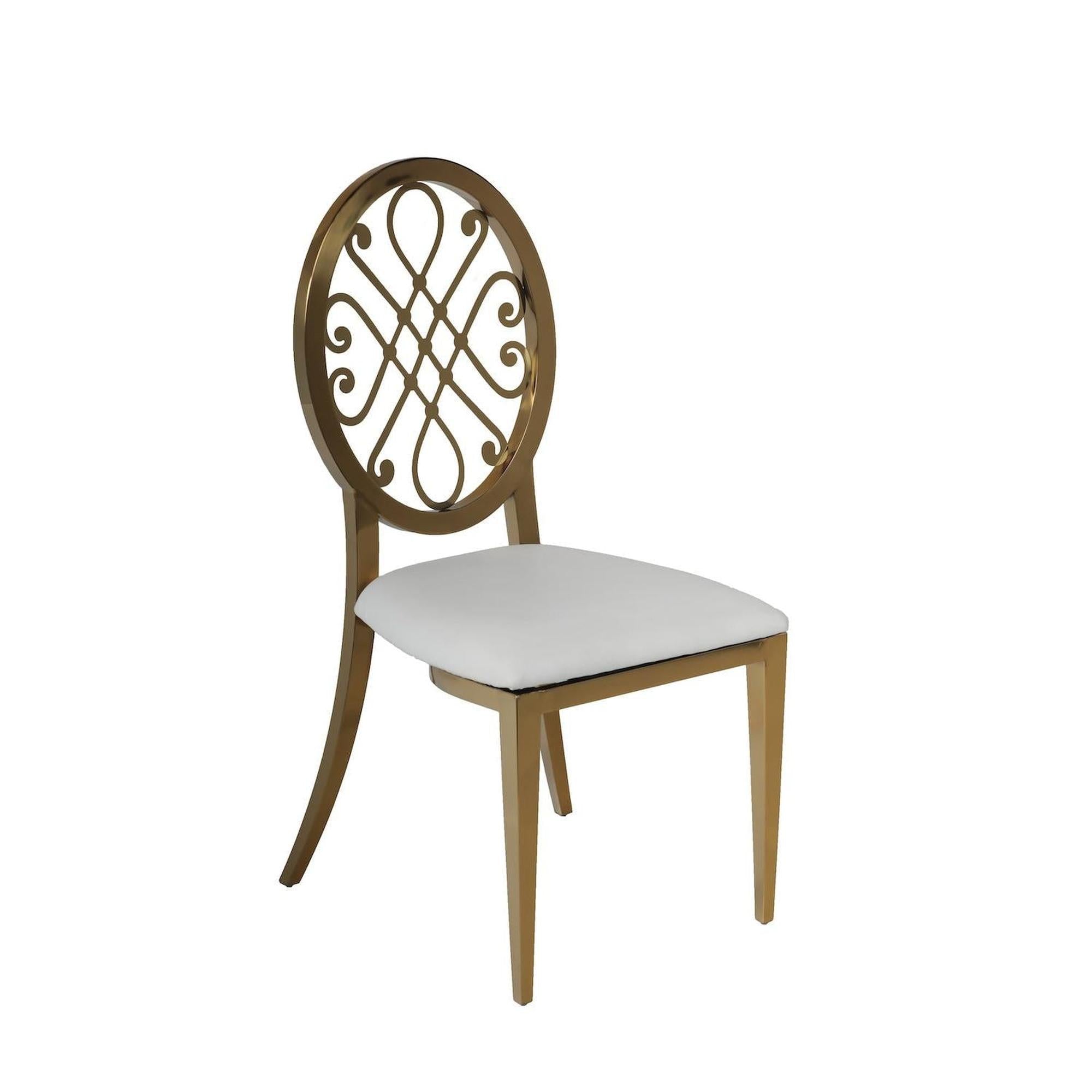 Gold Metal Chair w/ Pattern