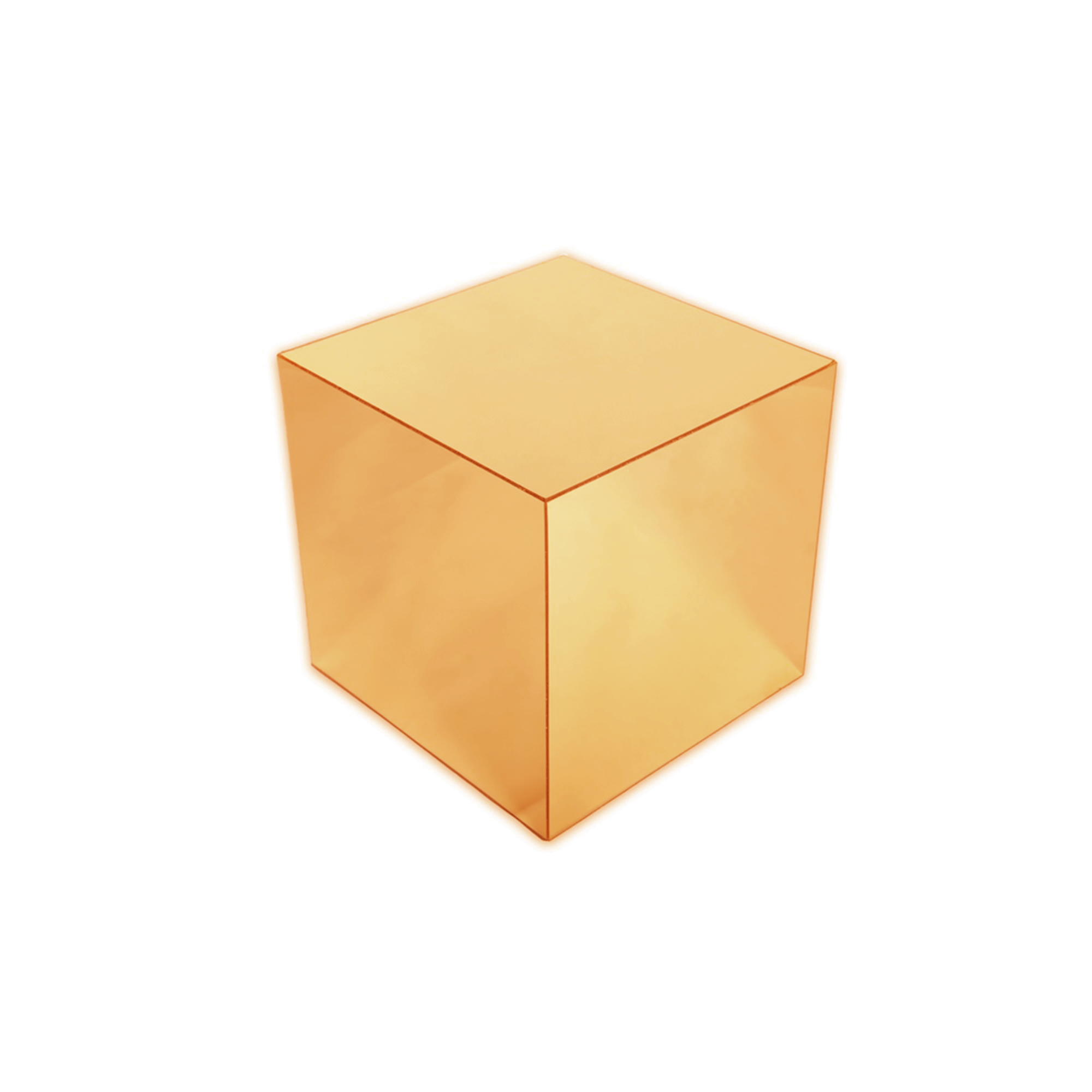 Gold Plexiglass Side Table