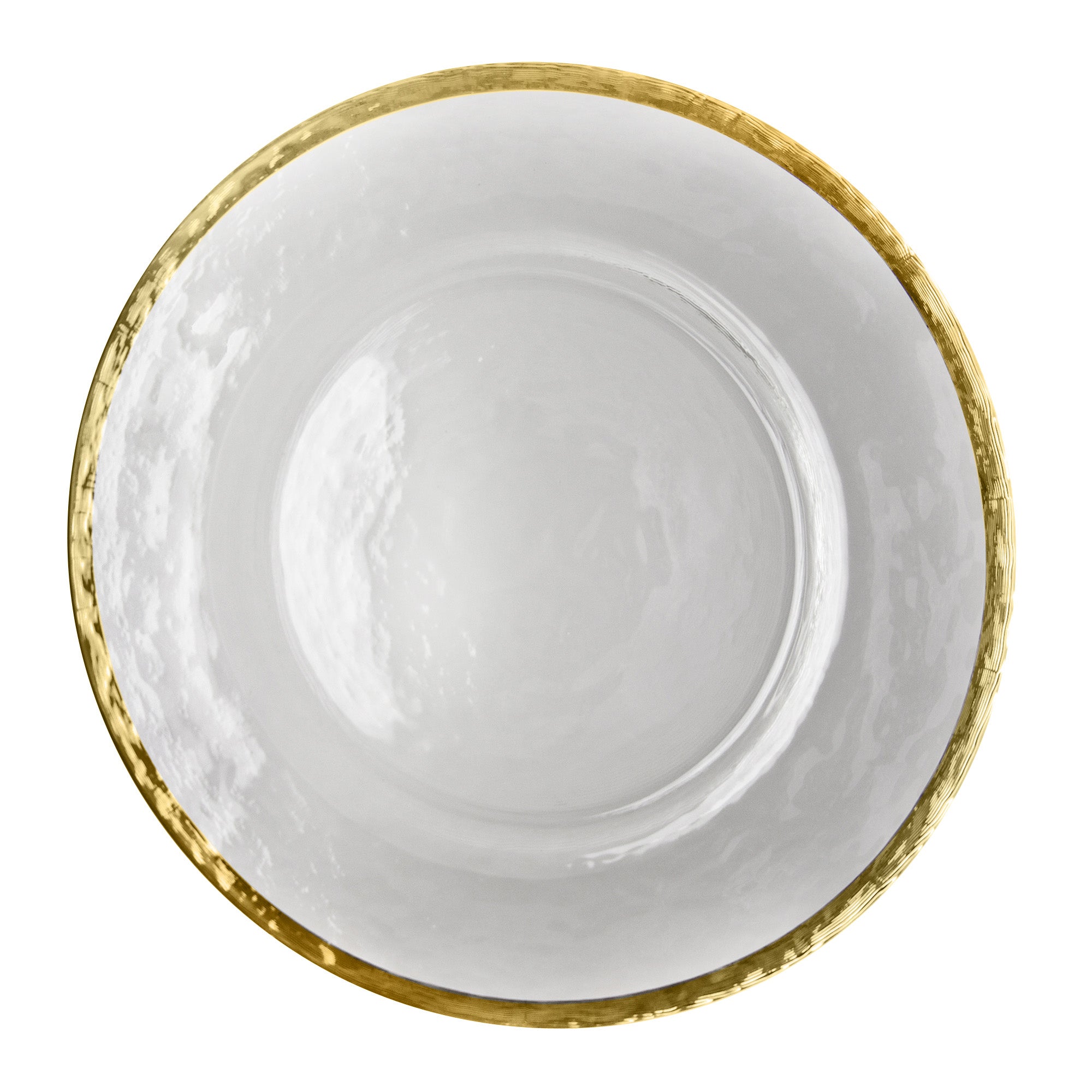 Gold Rim Alpine Glass Charger Plate