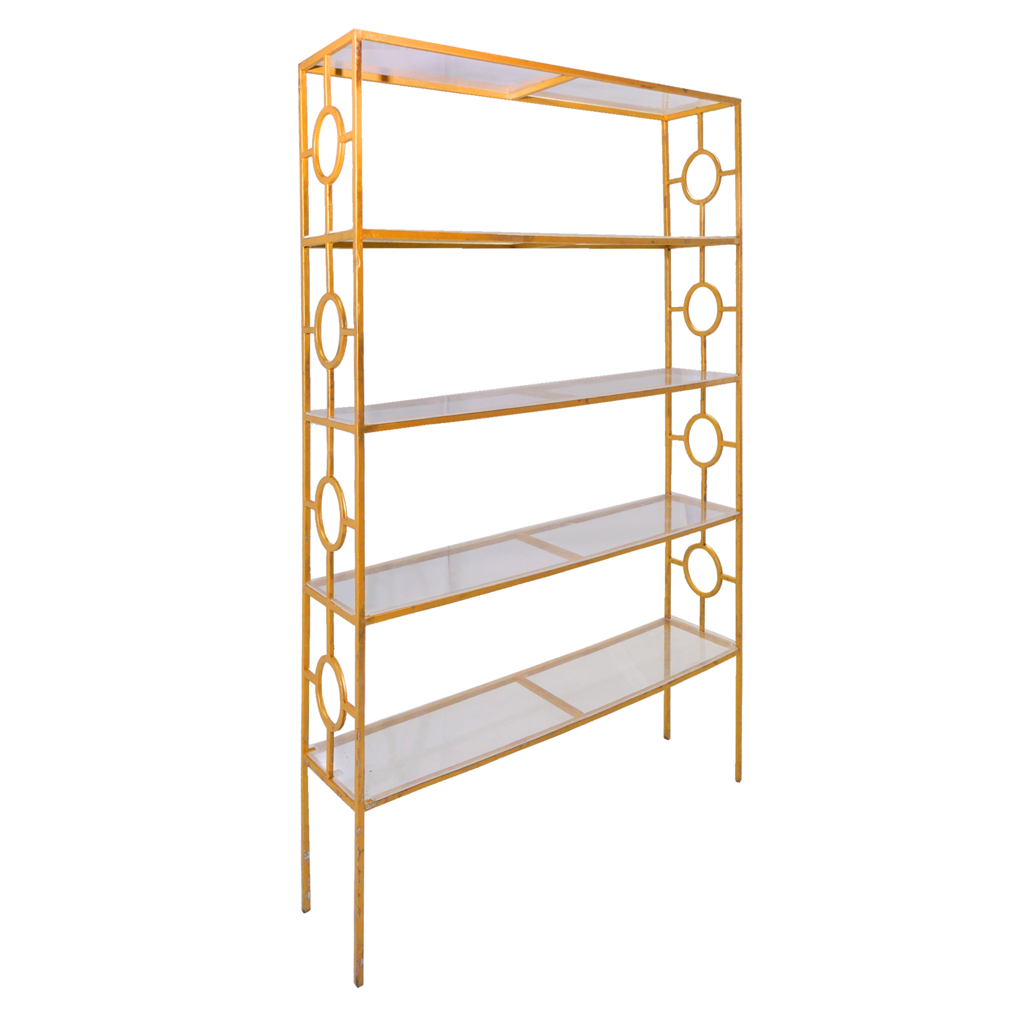 Gold Shelf w/ Circular Side Panels