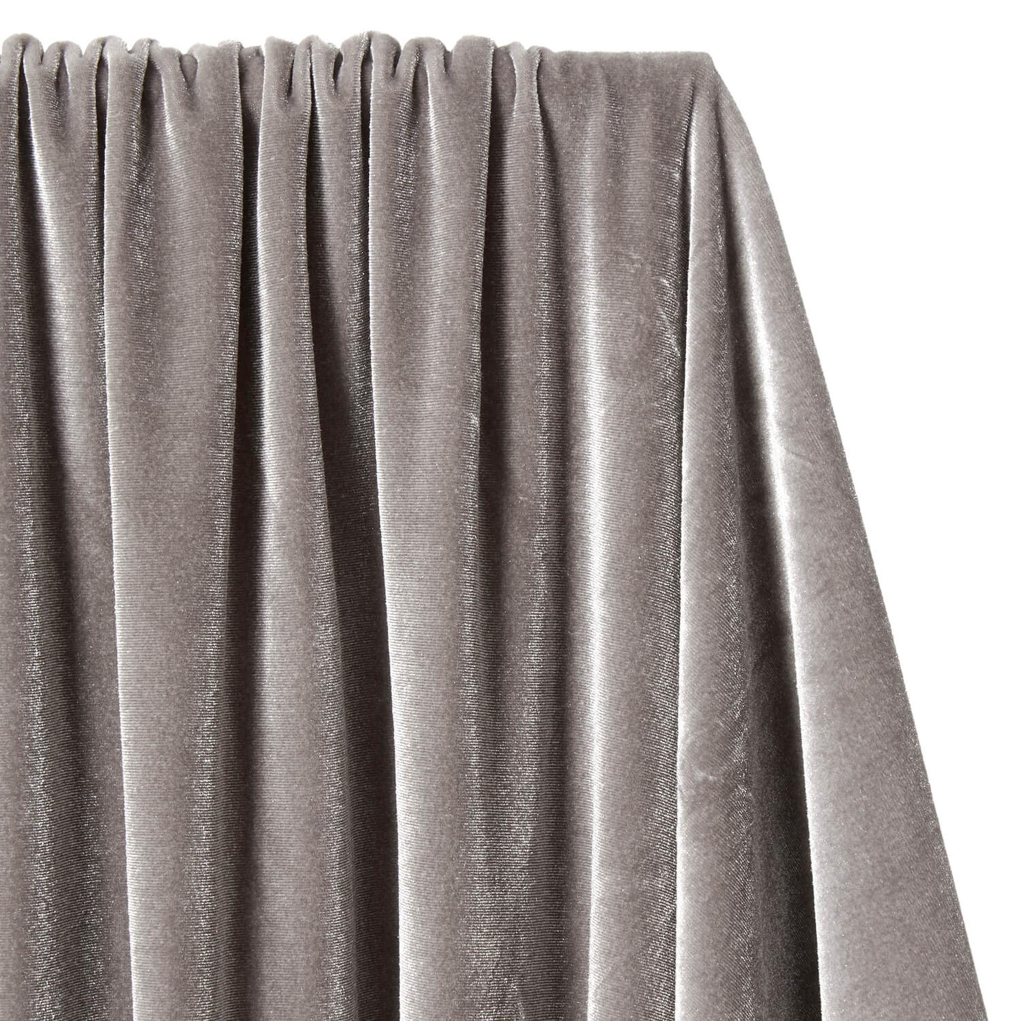 Grey Velvet Fabric