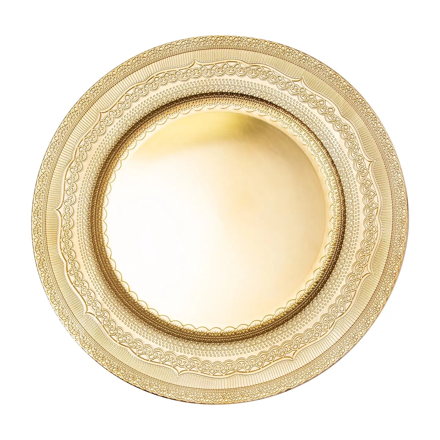 Gold Lace Acrylic Charger Plate