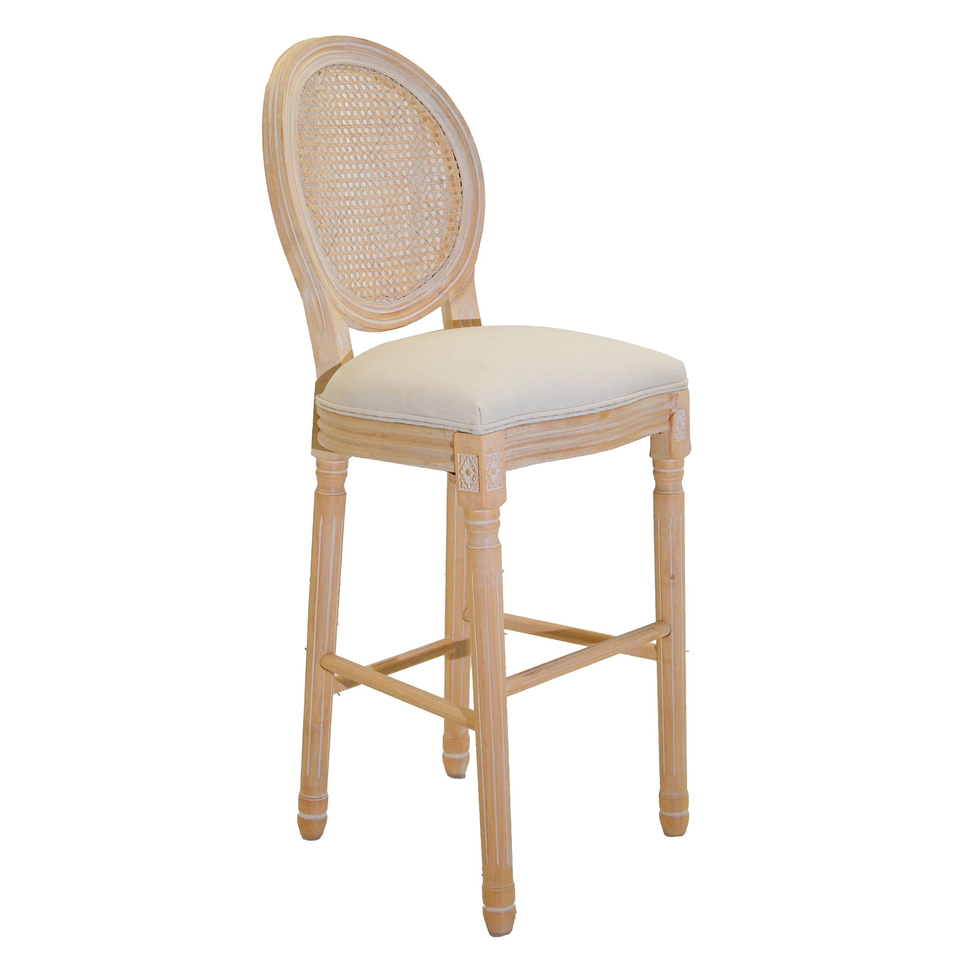 Round Back Light Louis Barstool