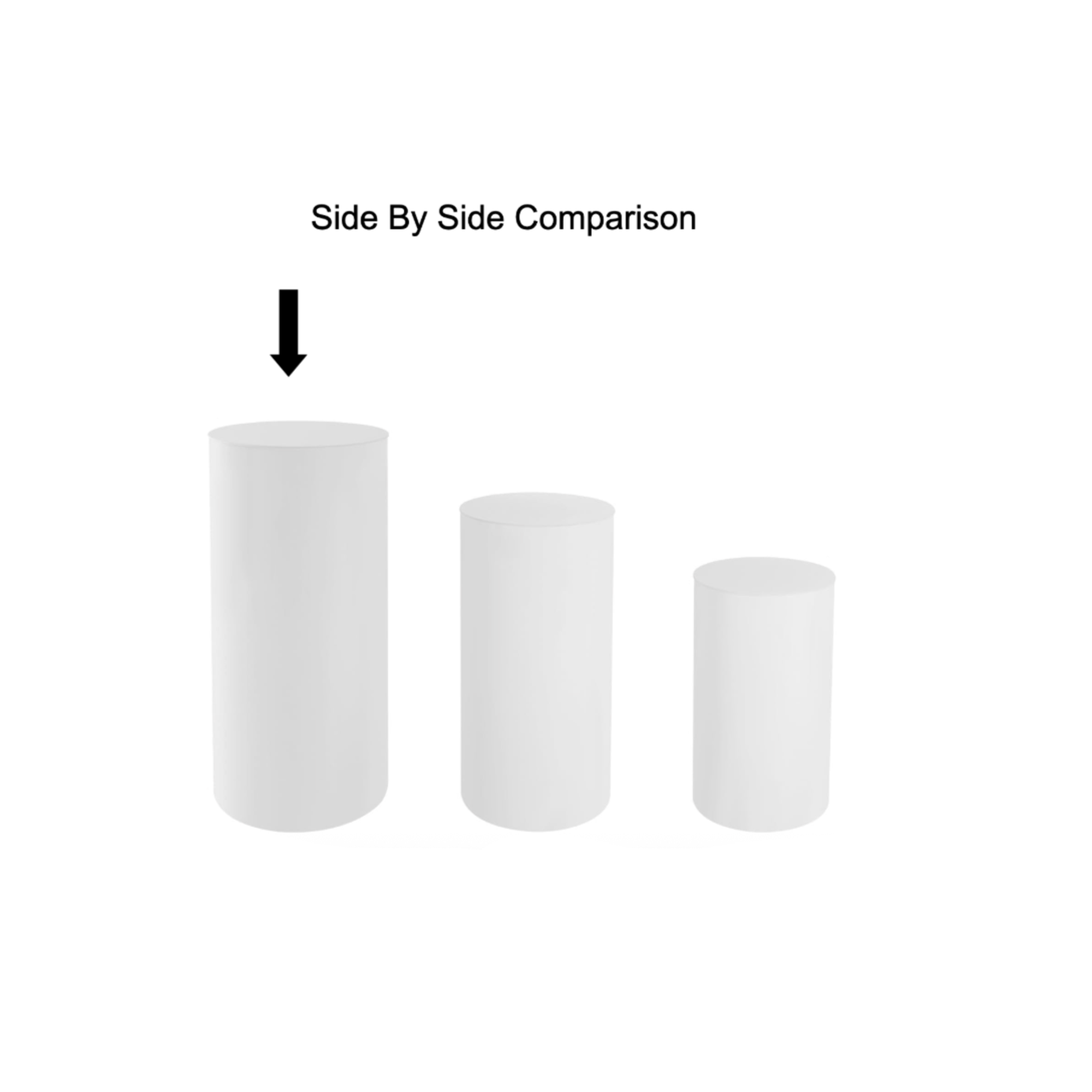 36″ High White Cylinder