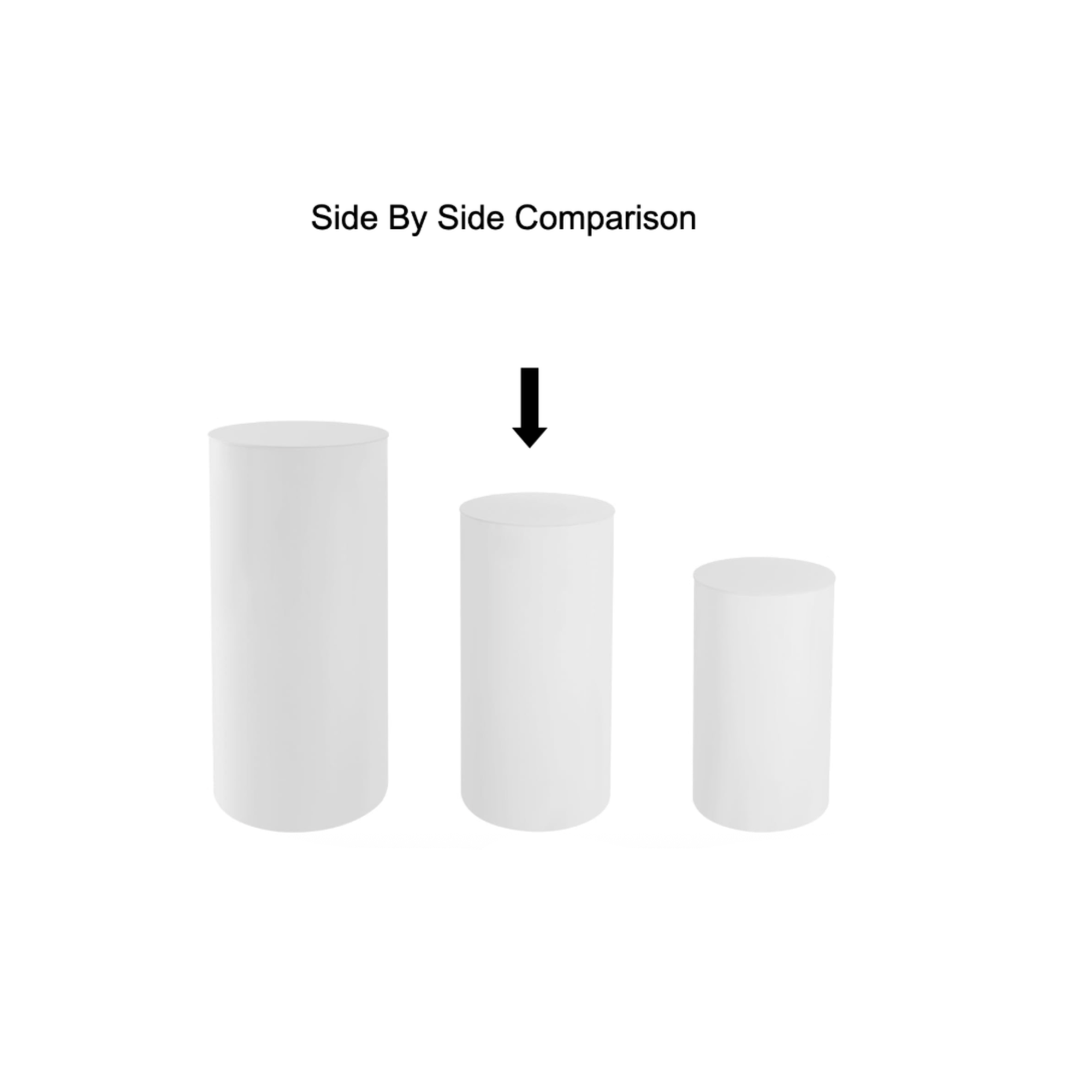 30″ High White Cylinder