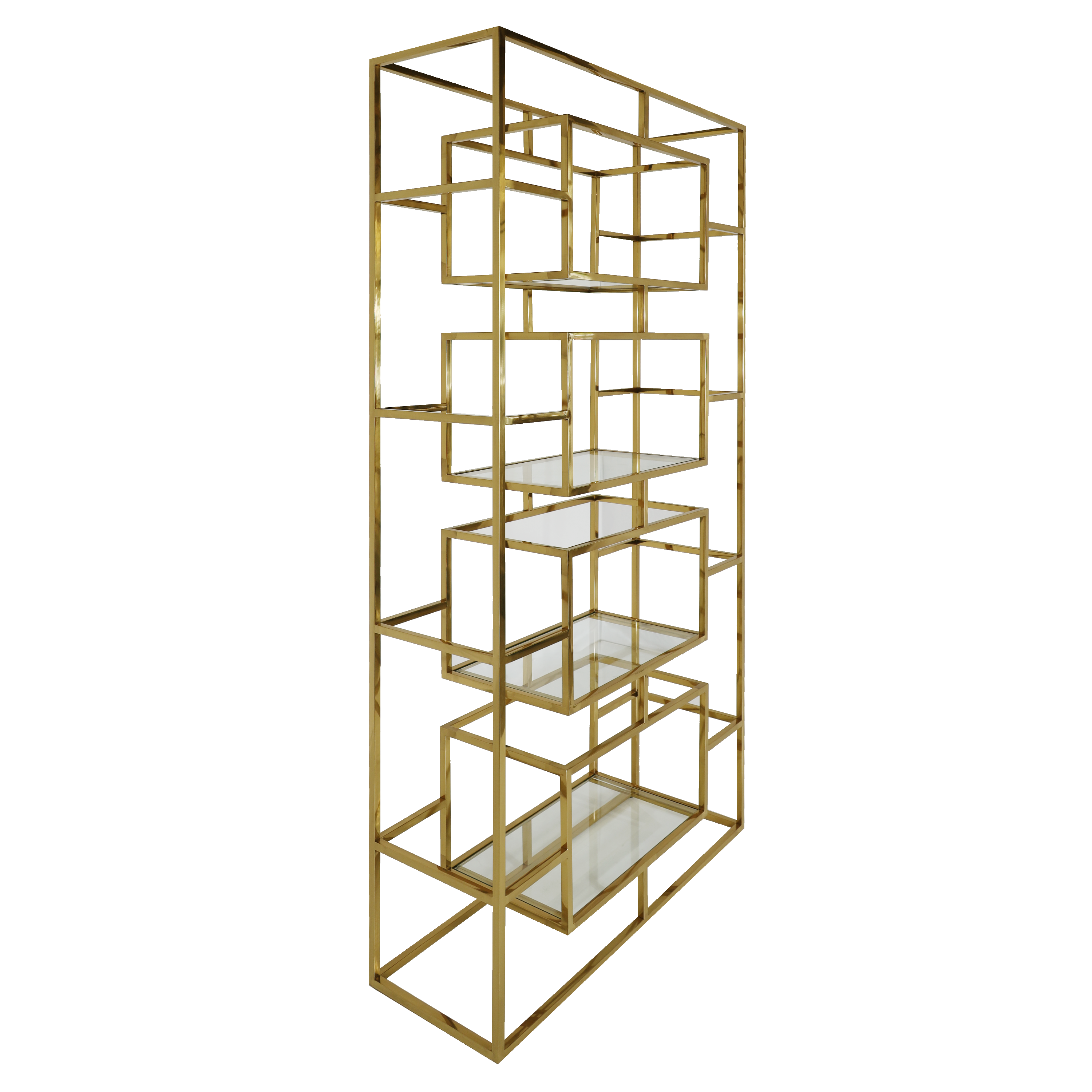 Gold Tiered Cube Shelf