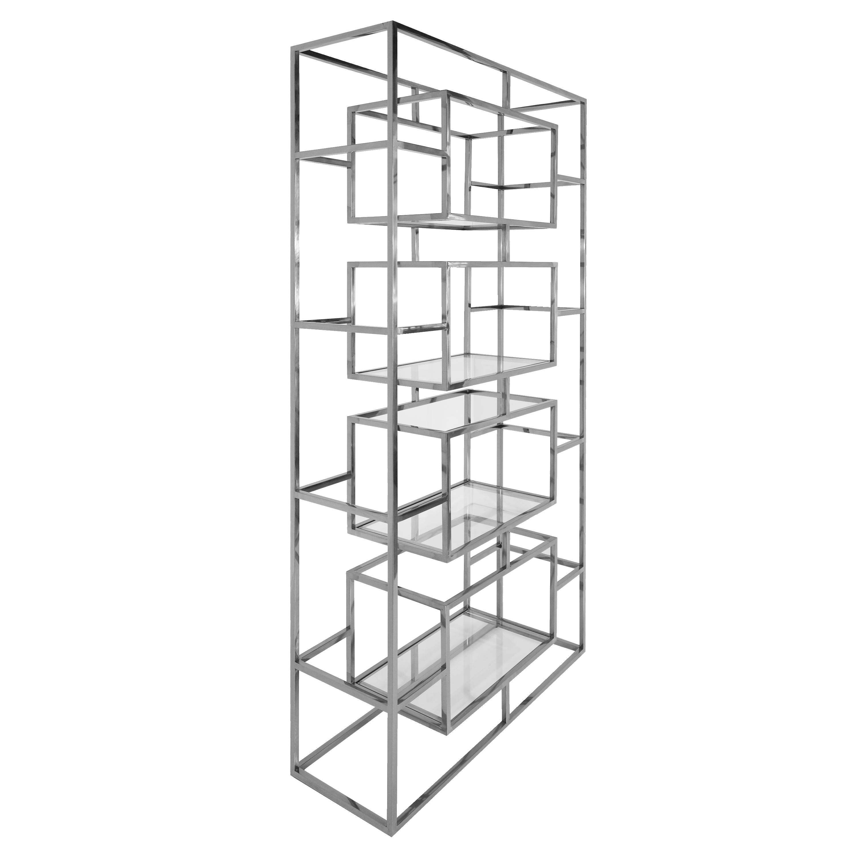 Silver Tiered Cube Shelf