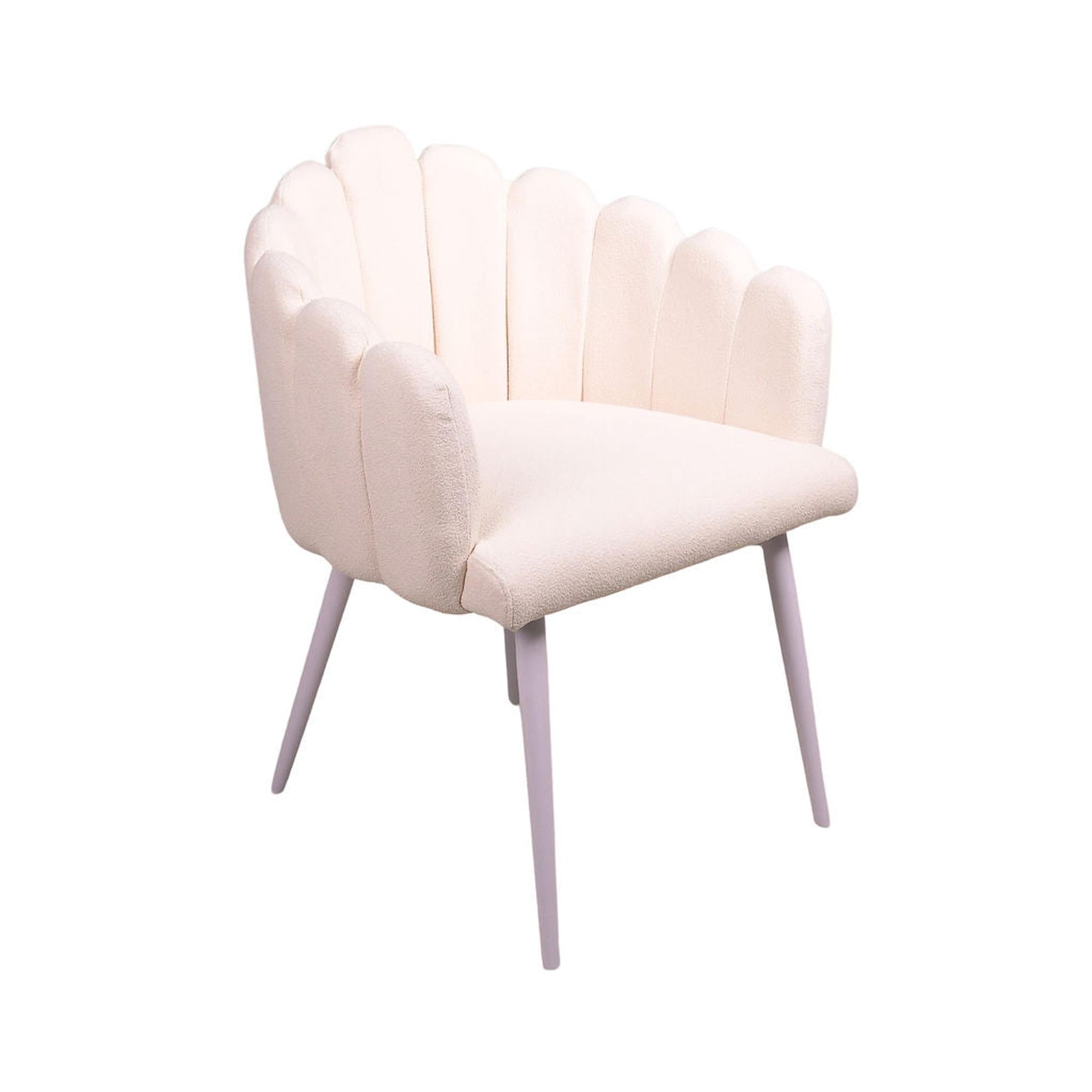 Off White Bouclé Chair