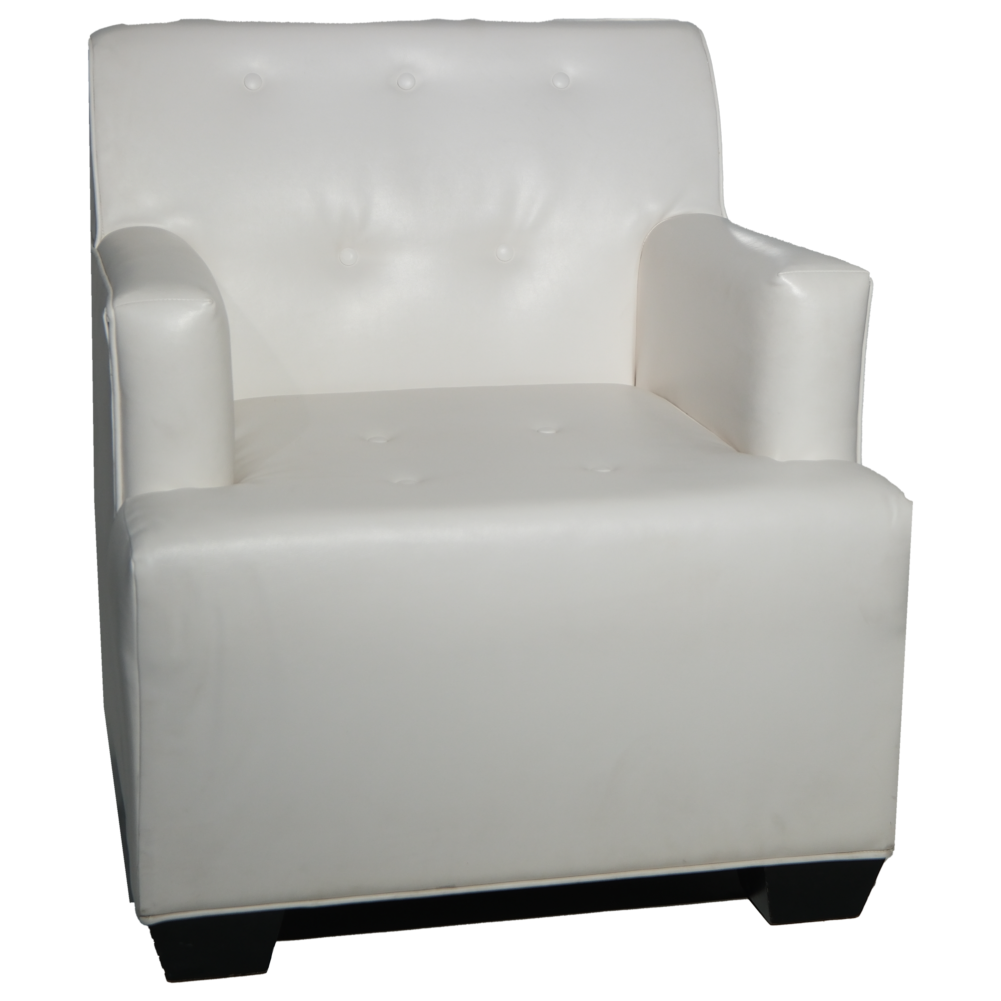 White Leather Arm Chair