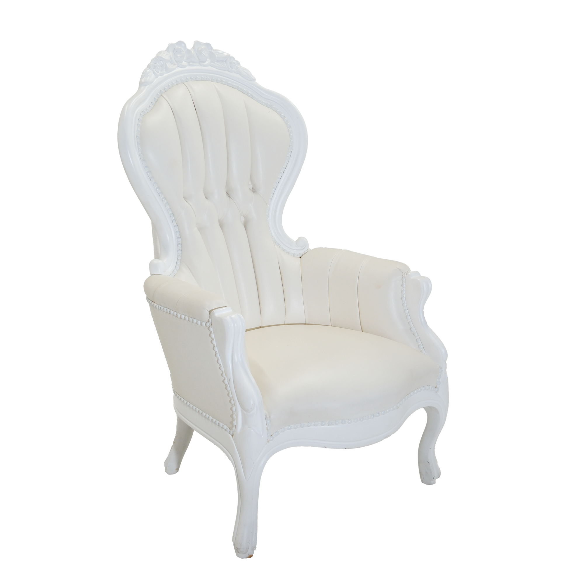 White Leather Dove Chair