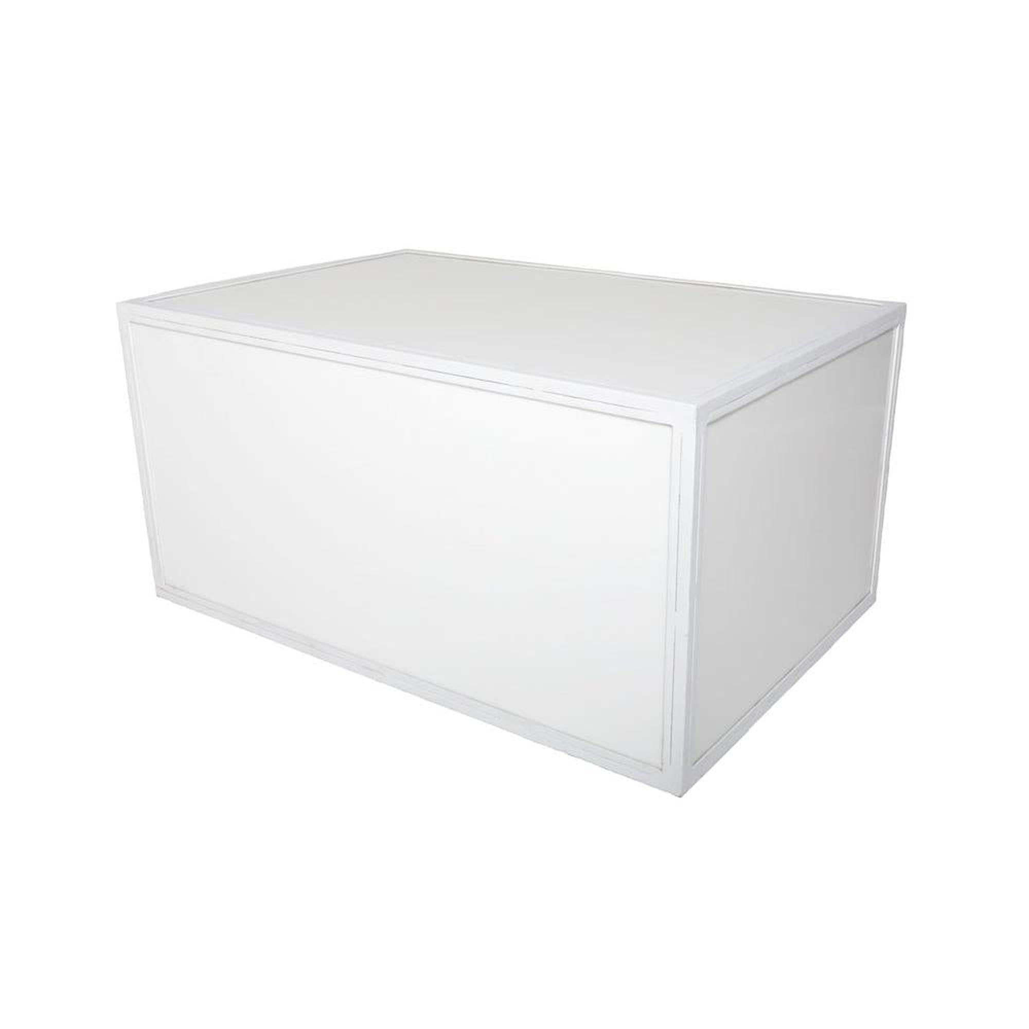 White Plexiglass Coffee Table w/ LED Light