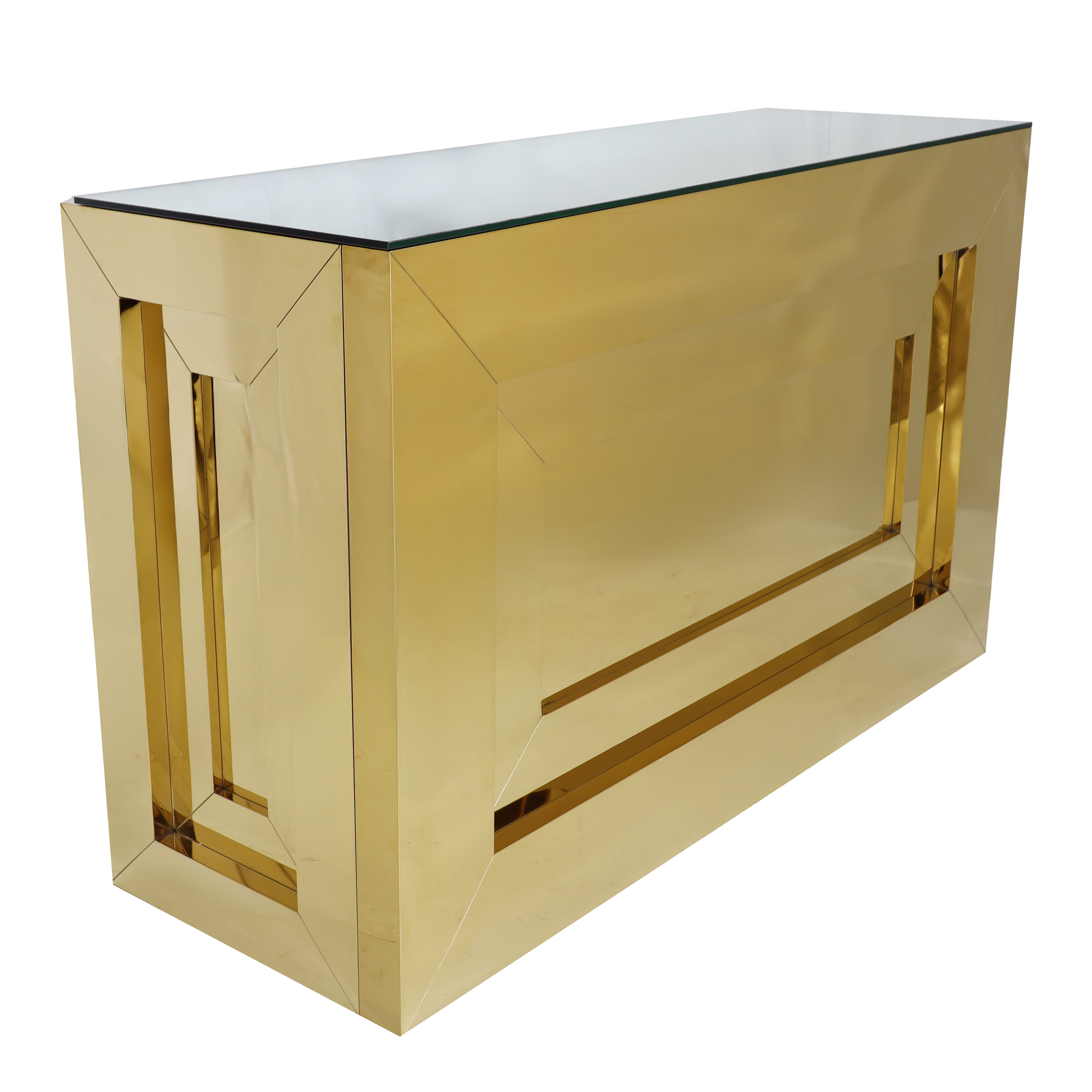 6' Gold Infinity Bar w/ Mirror Top