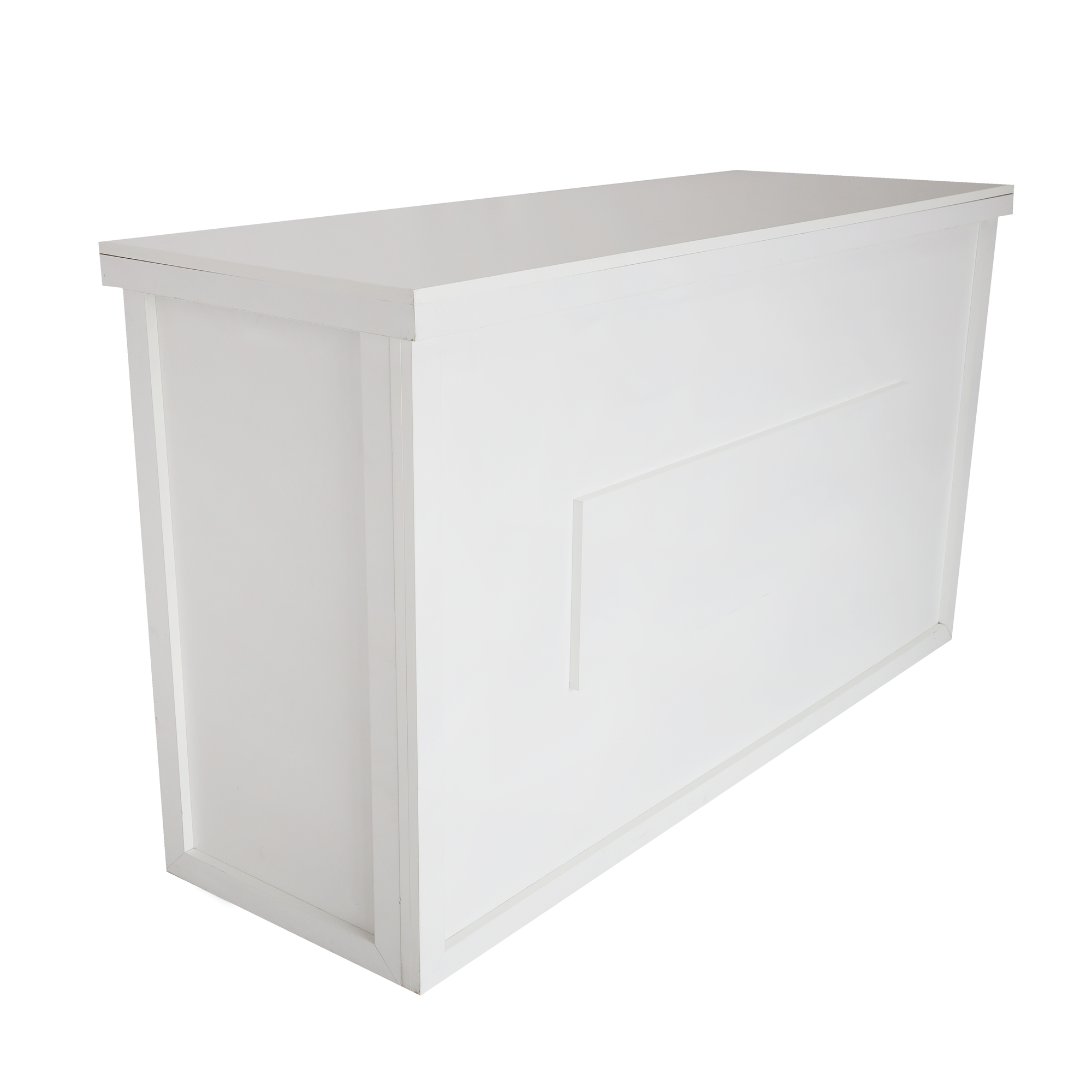 8' White Solid Bar