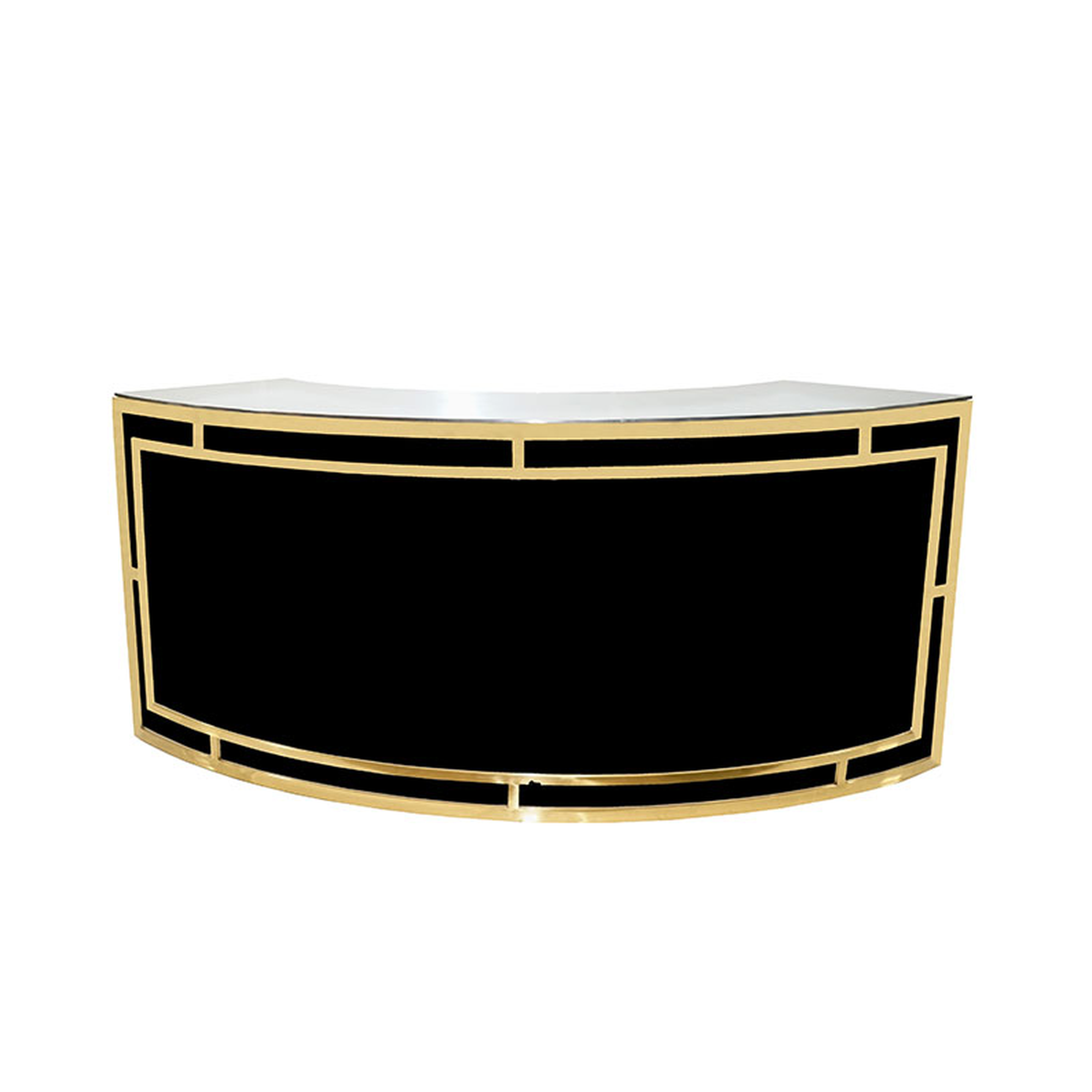 8' Black & Gold Cecilia Serpentine Bar