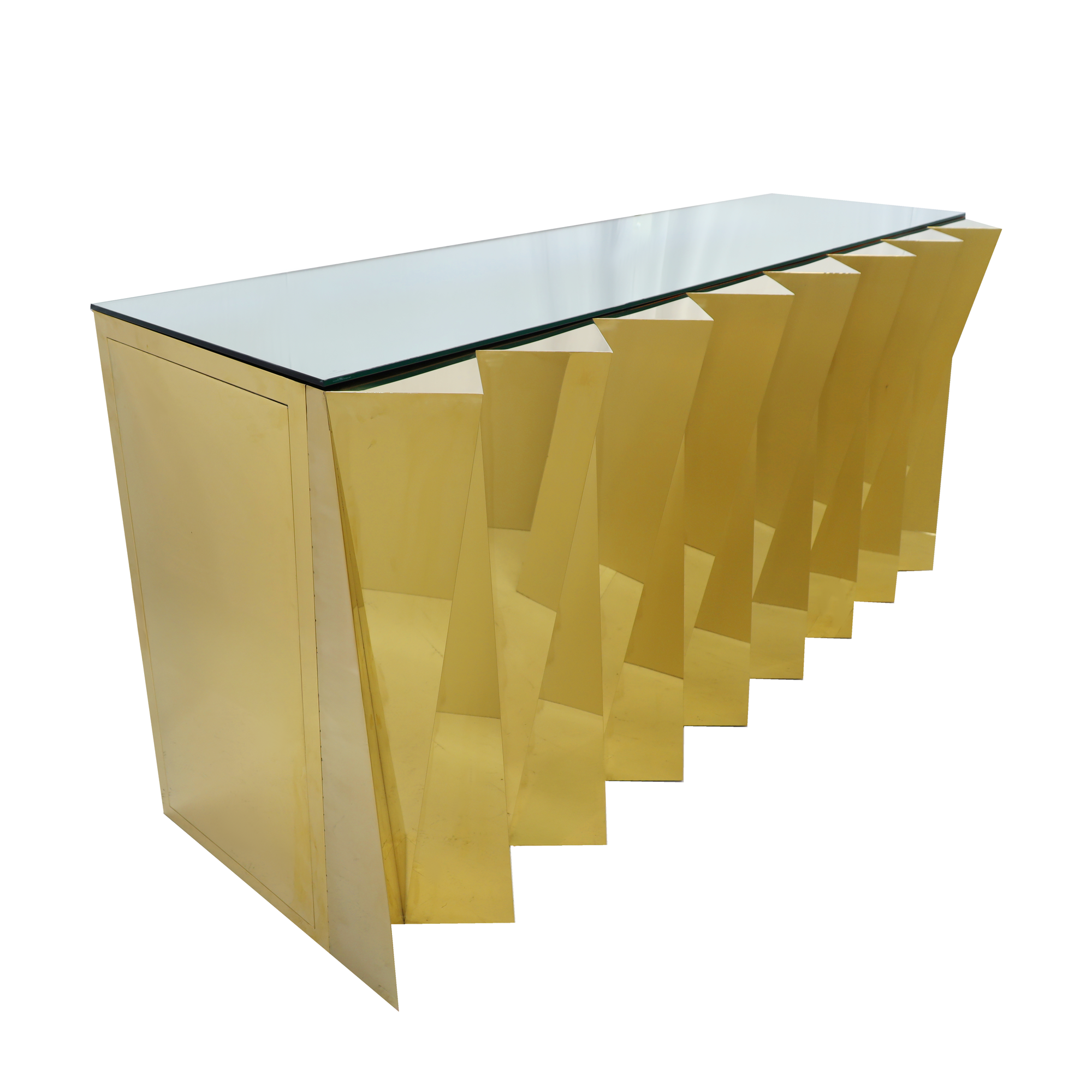 8' Gold Monarch Bar w/ Mirror Top