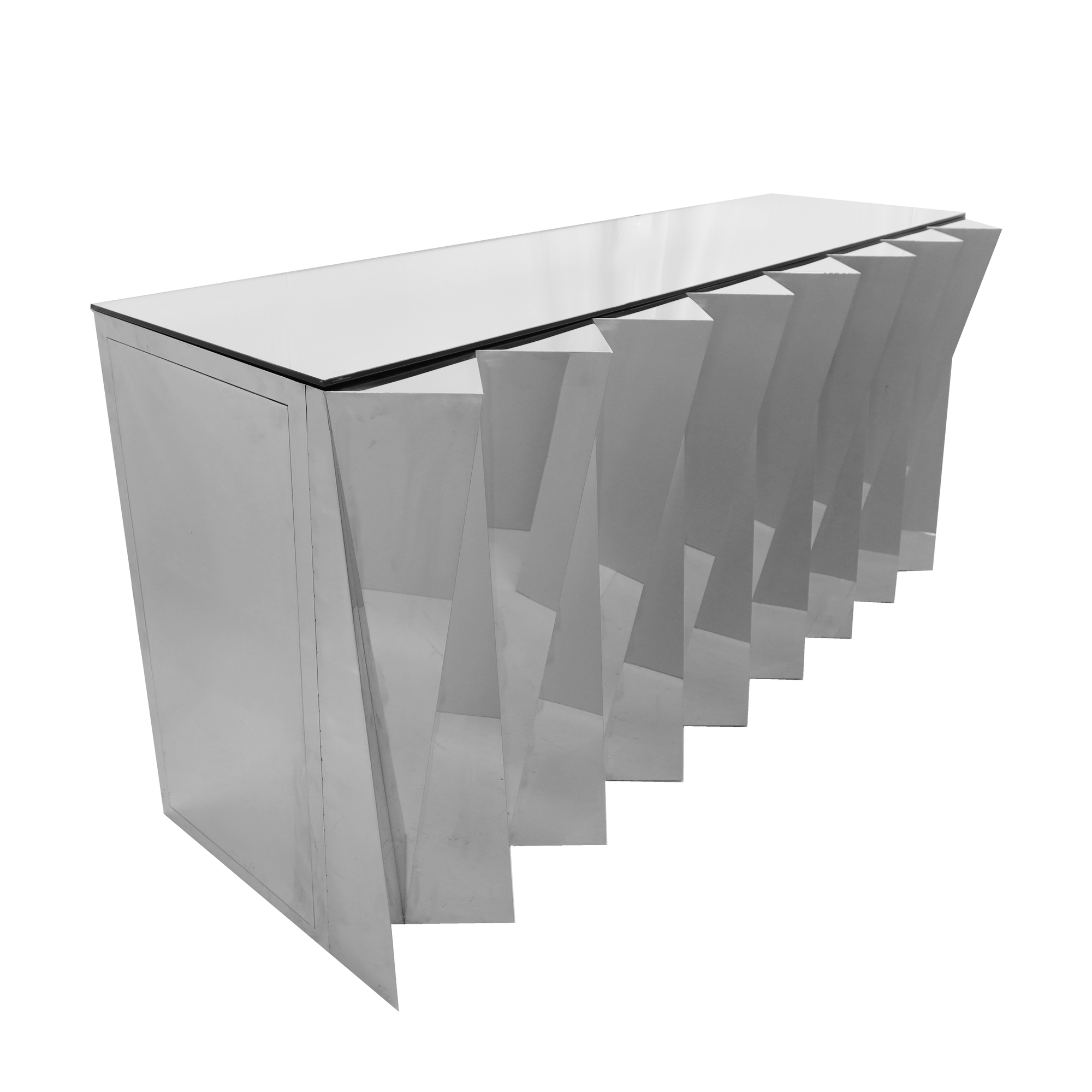 8' Silver Monarch Bar w/ Mirror Top