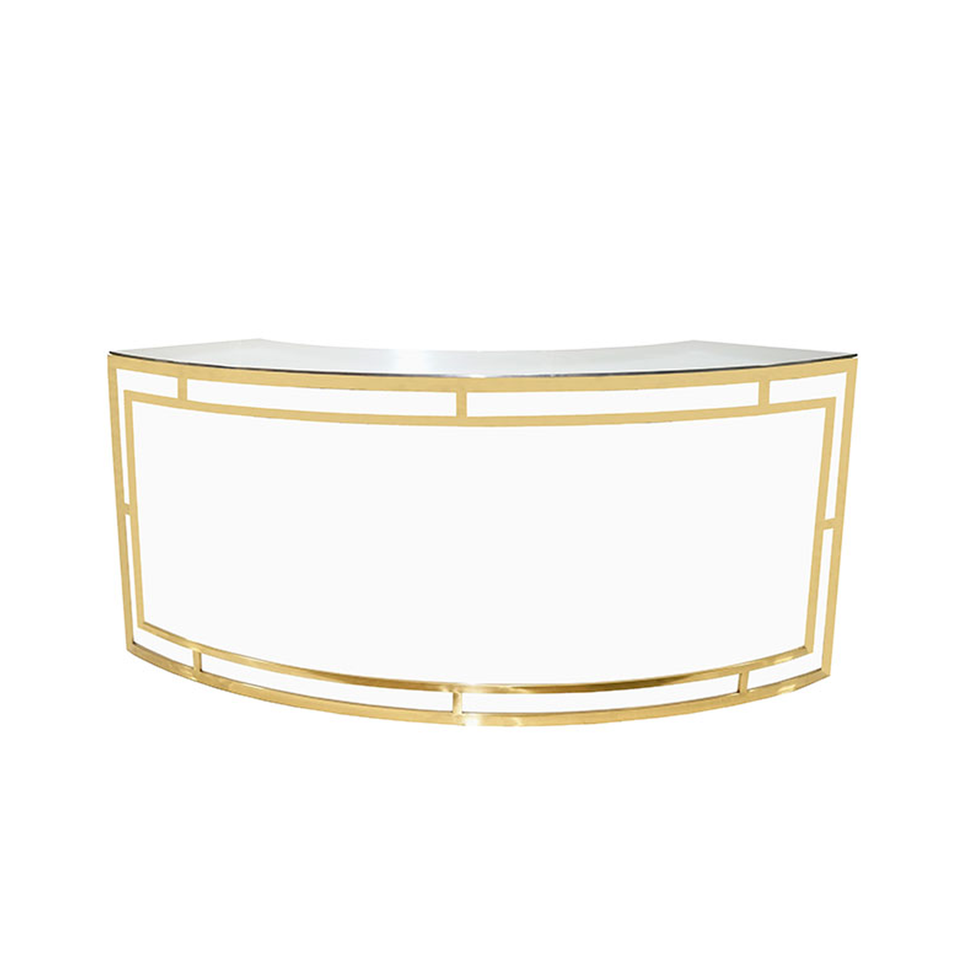 8' White & Gold Cecilia Serpentine Bar