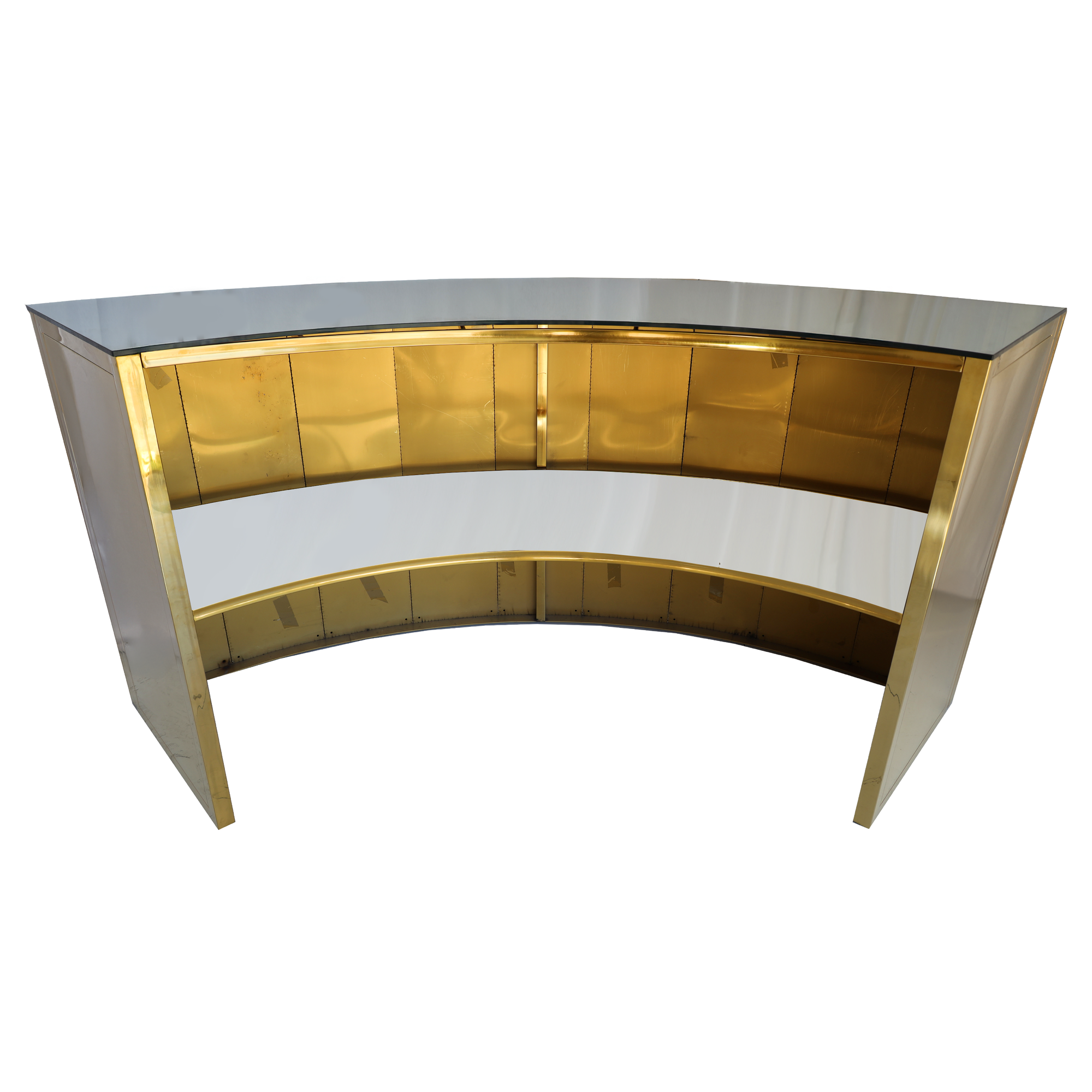 9' Gold Serpentine Bar w/ Mirror Top